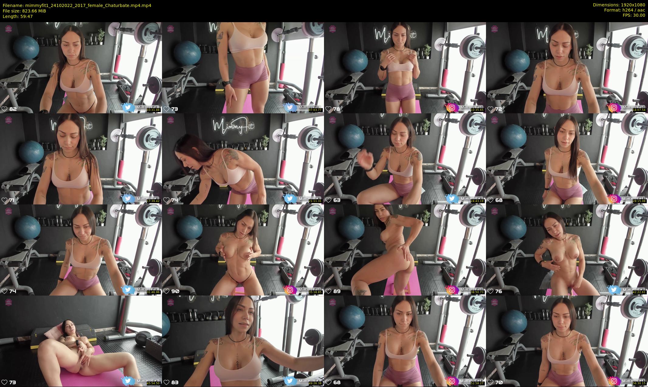 mimmyfit1 — 60 minute Chaturbate female cam show recording, 1080p, Oct 24, 2022
