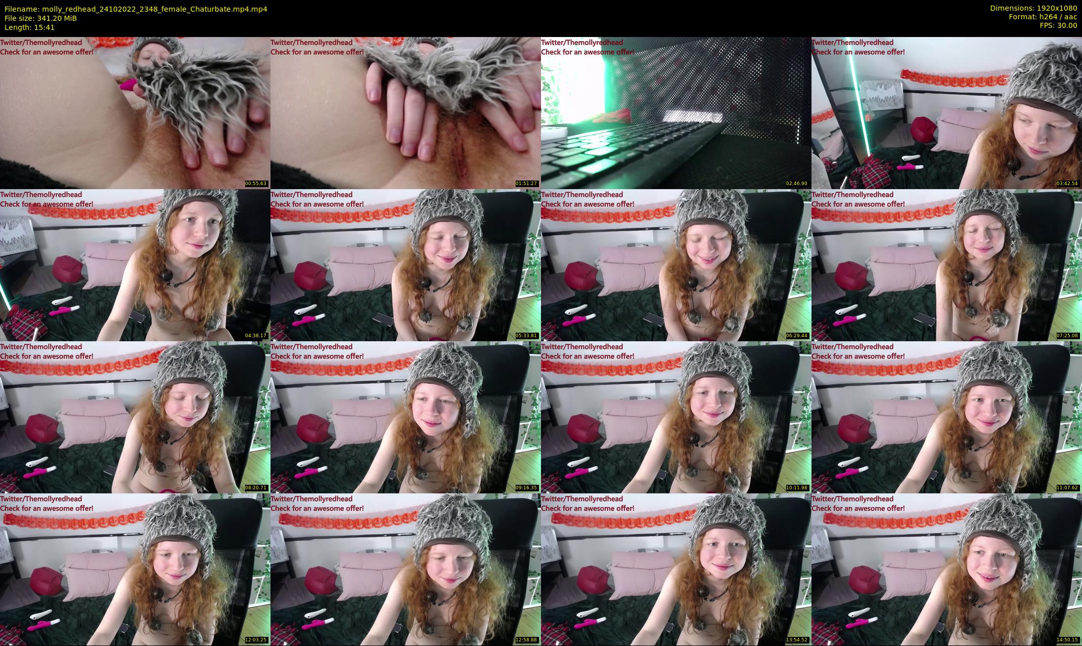 molly_redhead — 16 minute Chaturbate female cam show recording, 1080p, Oct 24, 2022