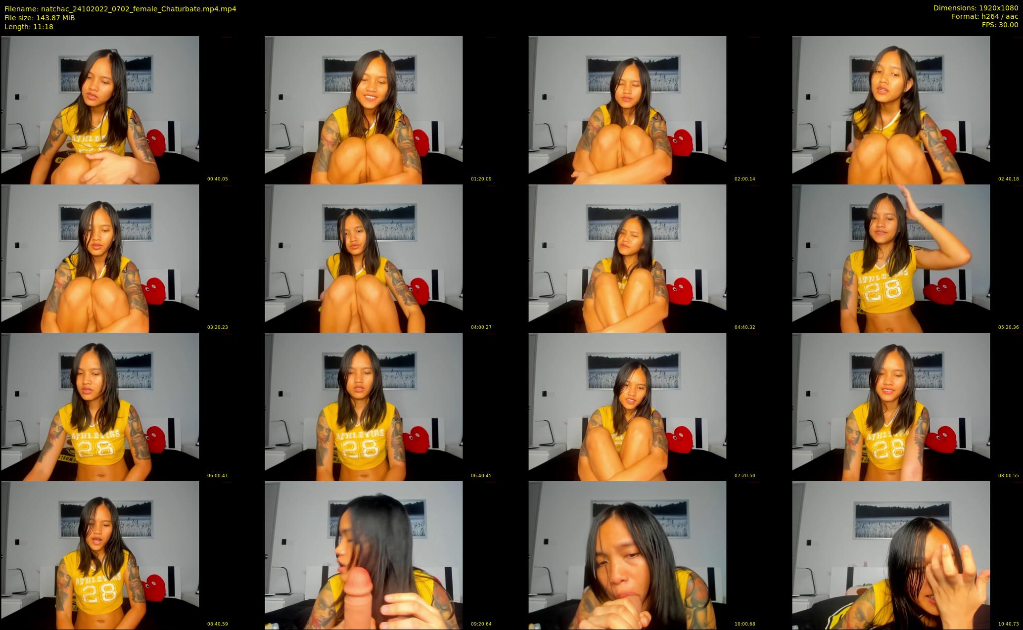 natchac — 12 minute Chaturbate female cam show recording, 1080p, Oct 24, 2022