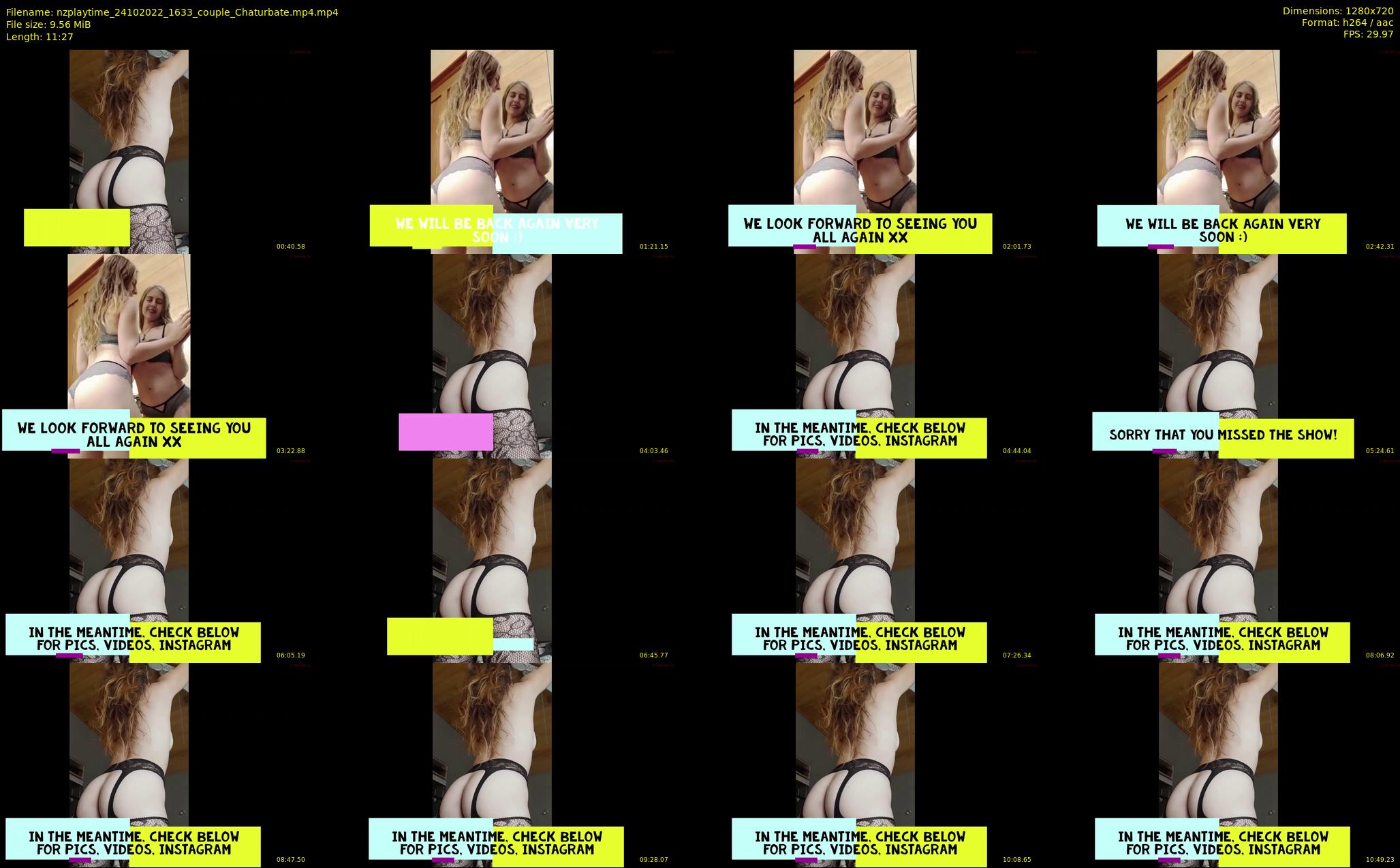 nzplaytime — 12 minute Chaturbate couple cam show recording, 720p, Oct 24, 2022