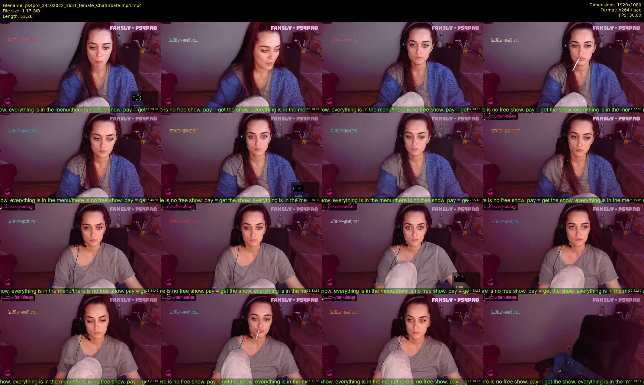 ps4pro — 54 minute Chaturbate female cam show recording, 1080p, Oct 24, 2022