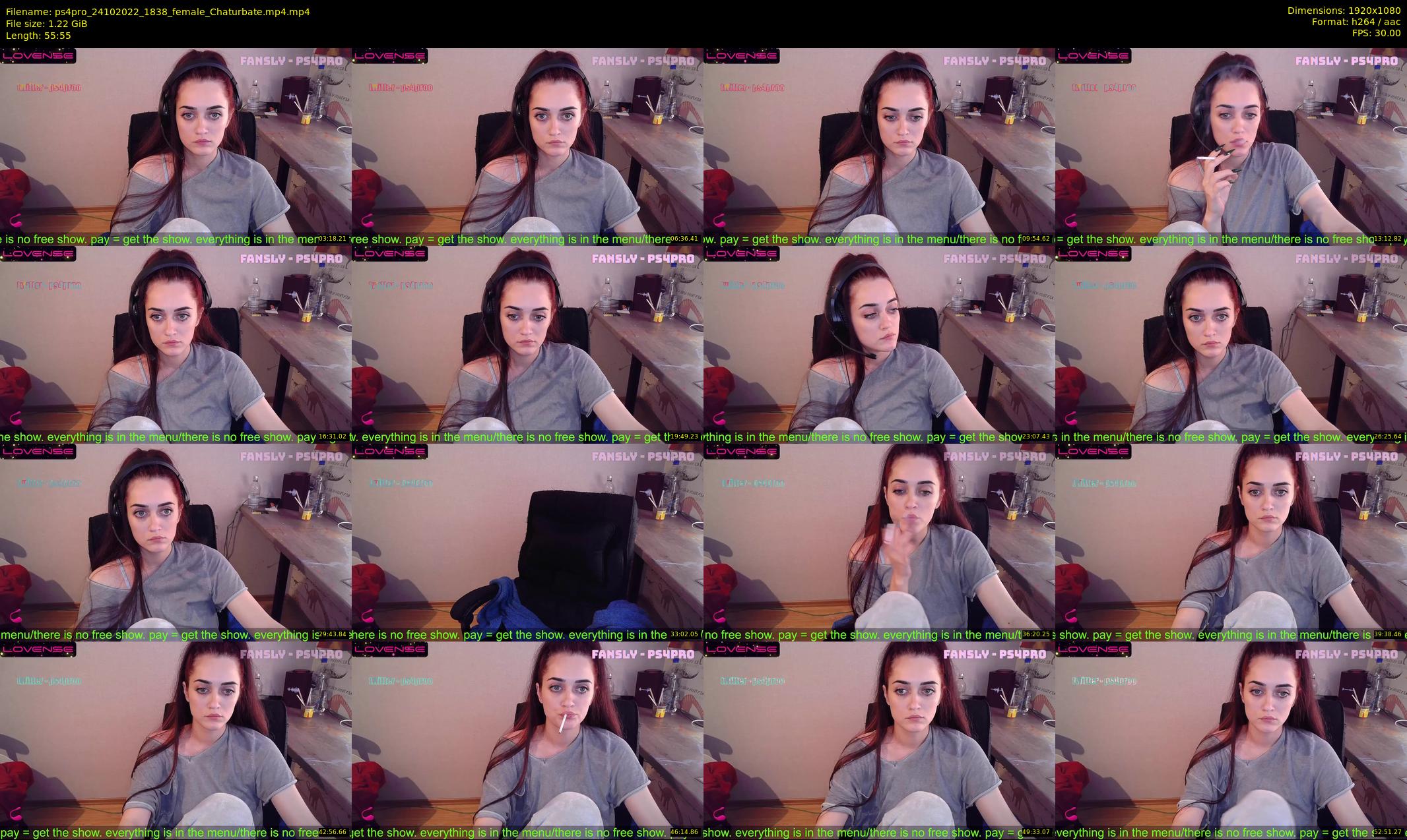 ps4pro — 56 minute Chaturbate female cam show recording, 1080p, Oct 24, 2022