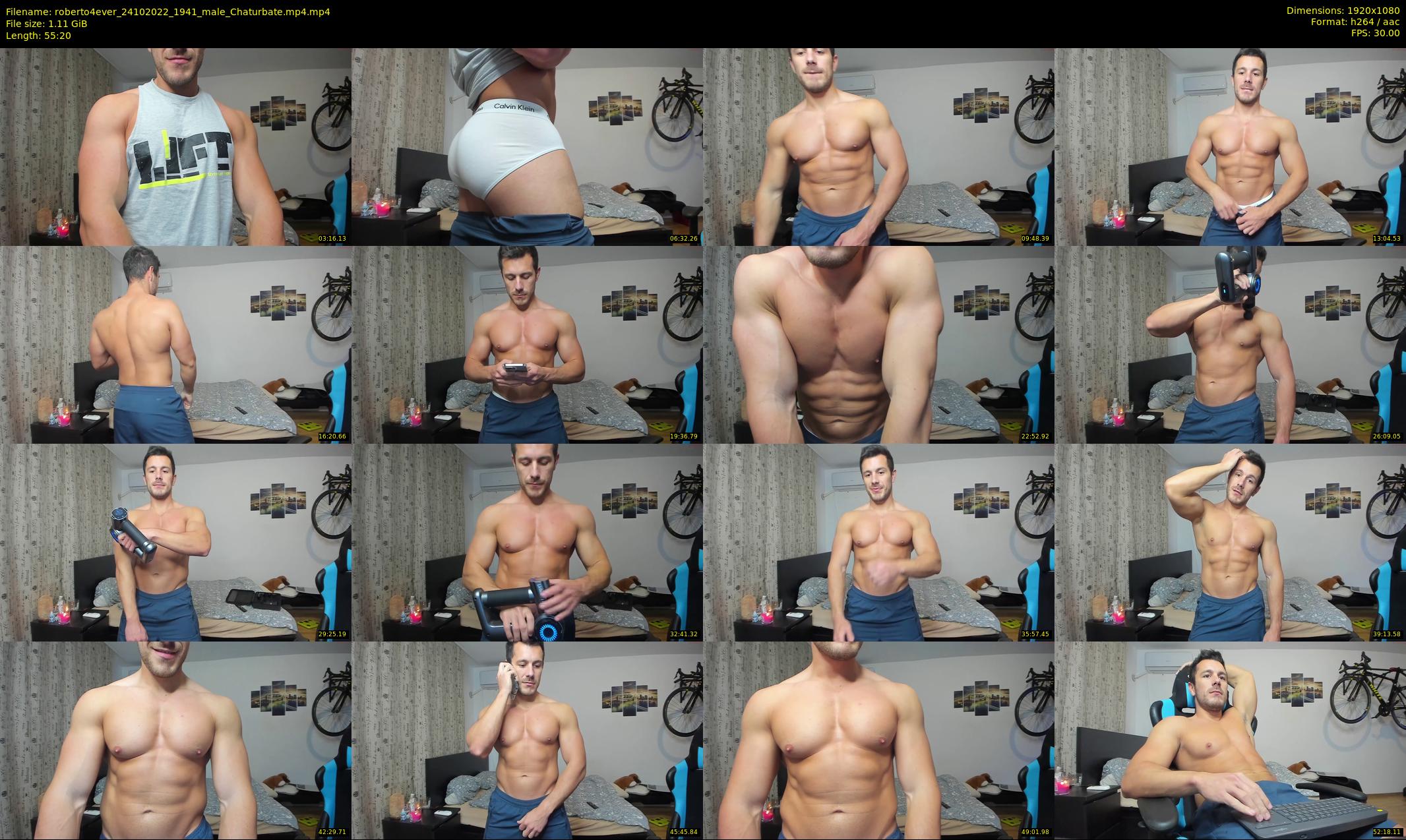 roberto4ever — 56 minute Chaturbate male cam show recording, 1080p, Oct 24, 2022