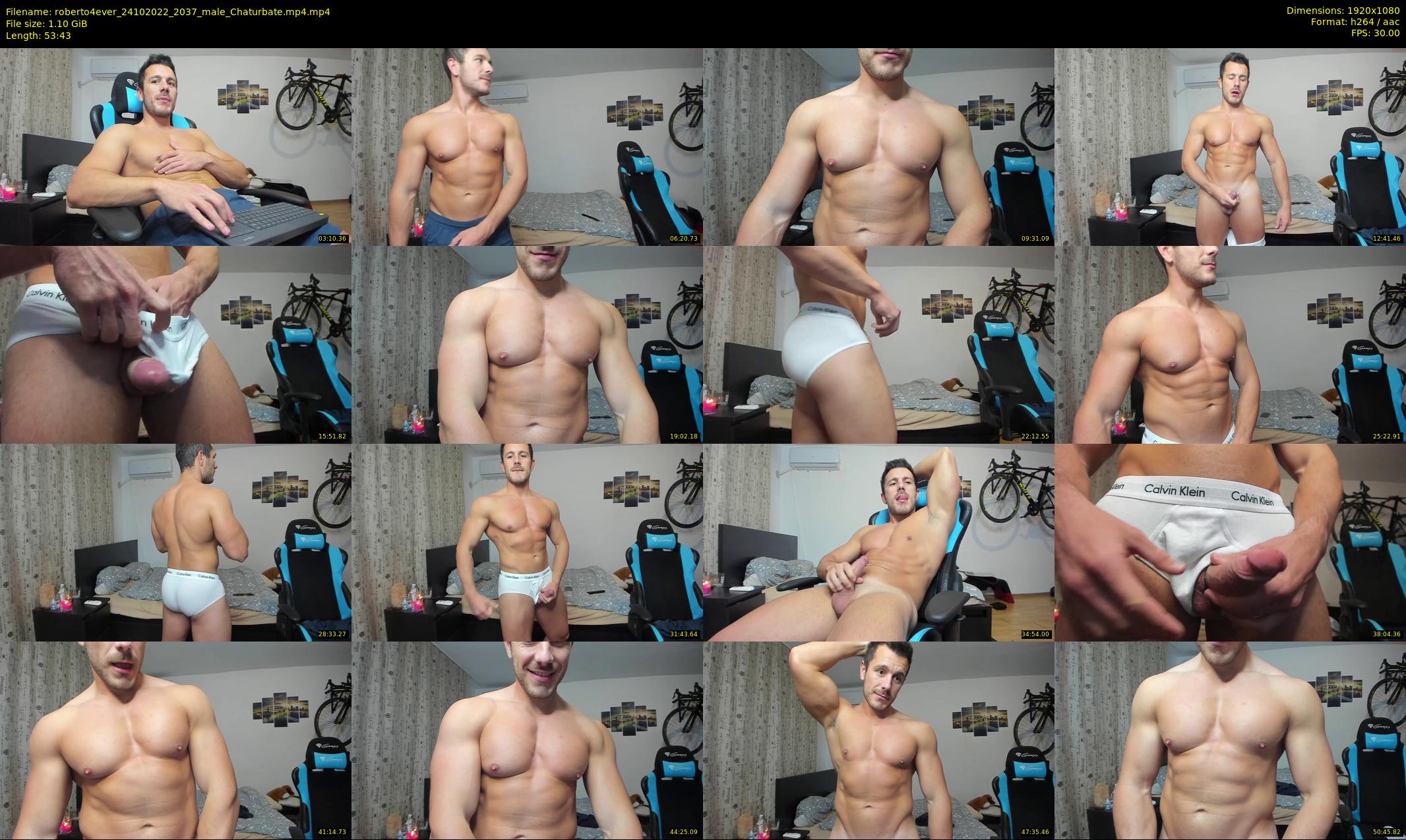 roberto4ever — 54 minute Chaturbate male cam show recording, 1080p, Oct 24, 2022