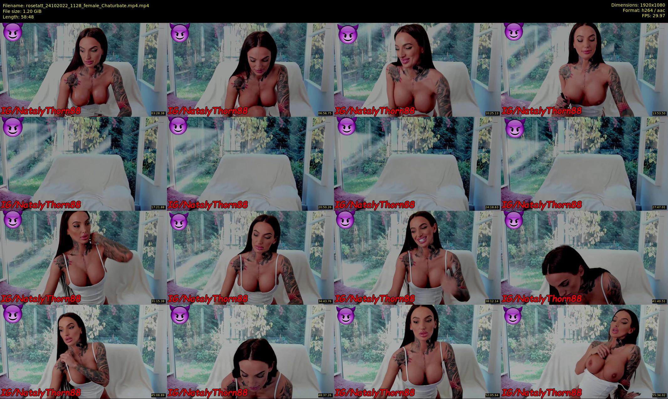 rosetatt — 59 minute Chaturbate female cam show recording, 1080p, Oct 24, 2022