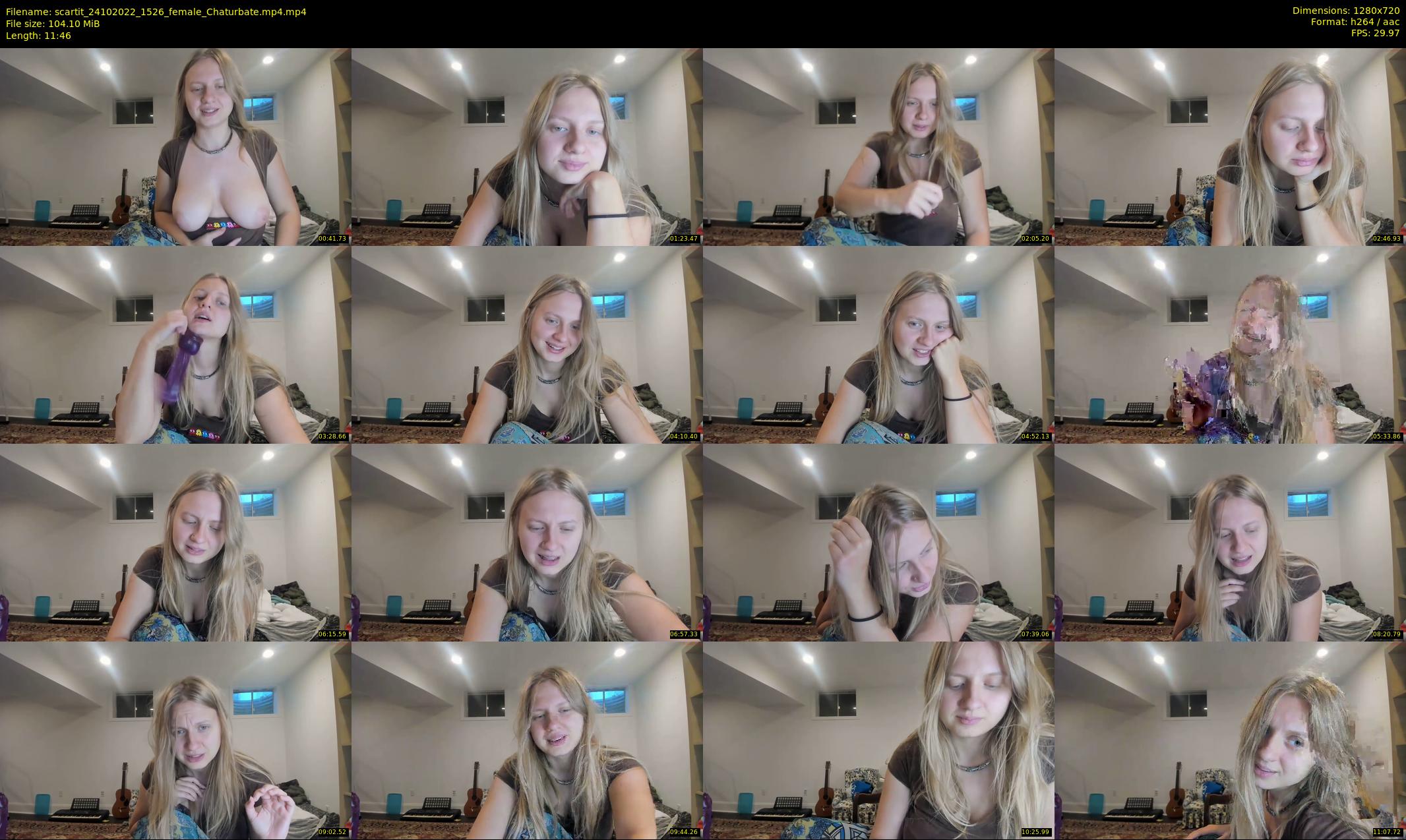 scartit — 12 minute Chaturbate female cam show recording, 720p, Oct 24, 2022