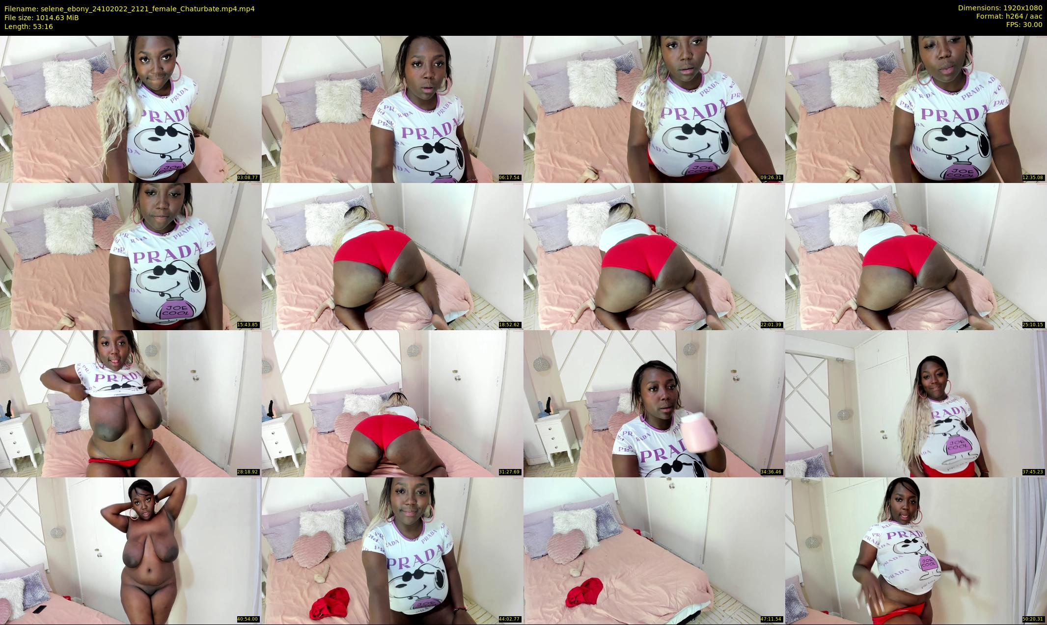 selene_ebony — 54 minute Chaturbate female cam show recording, 1080p, Oct 24, 2022