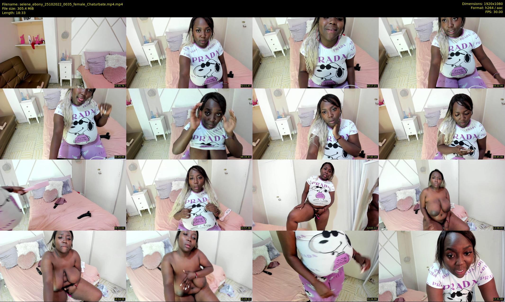 selene_ebony — 19 minute Chaturbate female cam show recording, 1080p, Oct 25, 2022