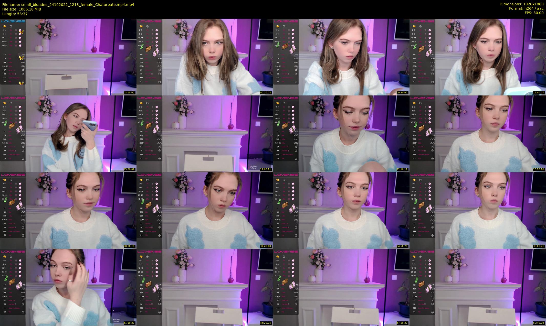 small_blondee — 54 minute Chaturbate female cam show recording, 1080p, Oct 24, 2022