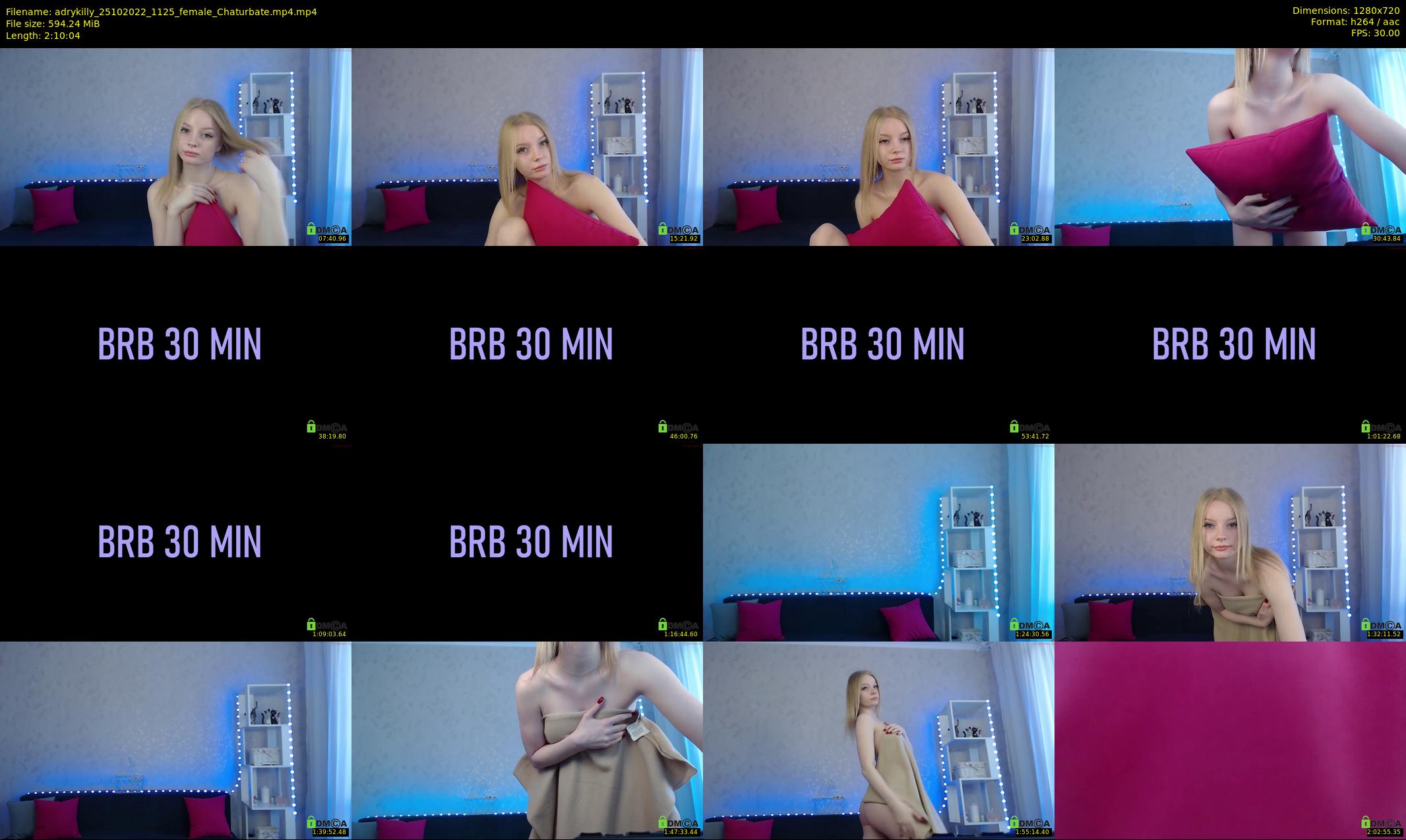 adrykilly — 131 minute Chaturbate female cam show recording, 720p, Oct 25, 2022