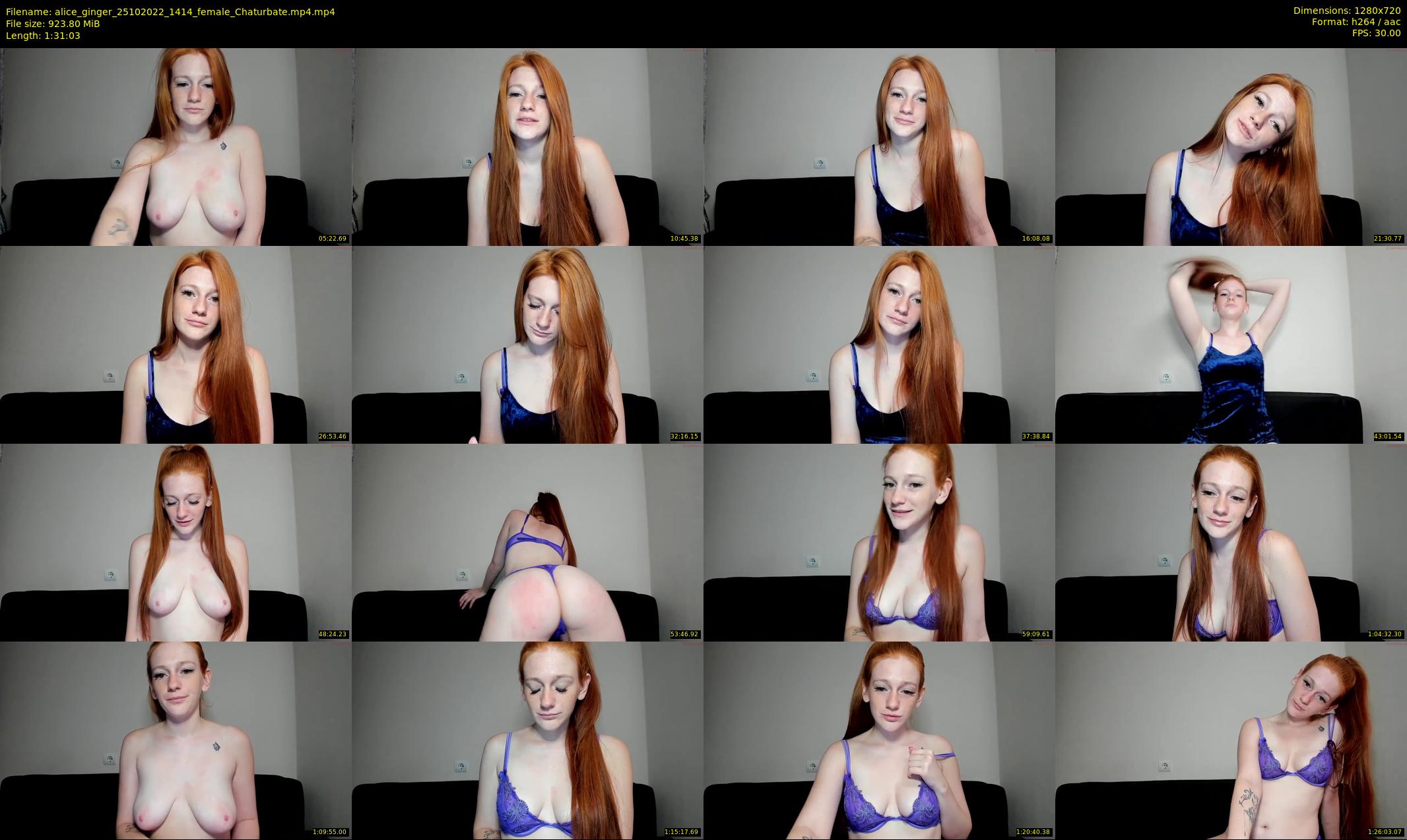 alice_ginger — 92 minute Chaturbate female cam show recording, 720p, Oct 25, 2022