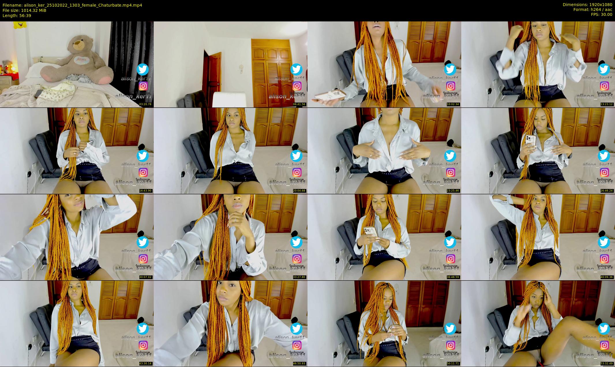 alison_ker — 57 minute Chaturbate female cam show recording, 1080p, Oct 25, 2022
