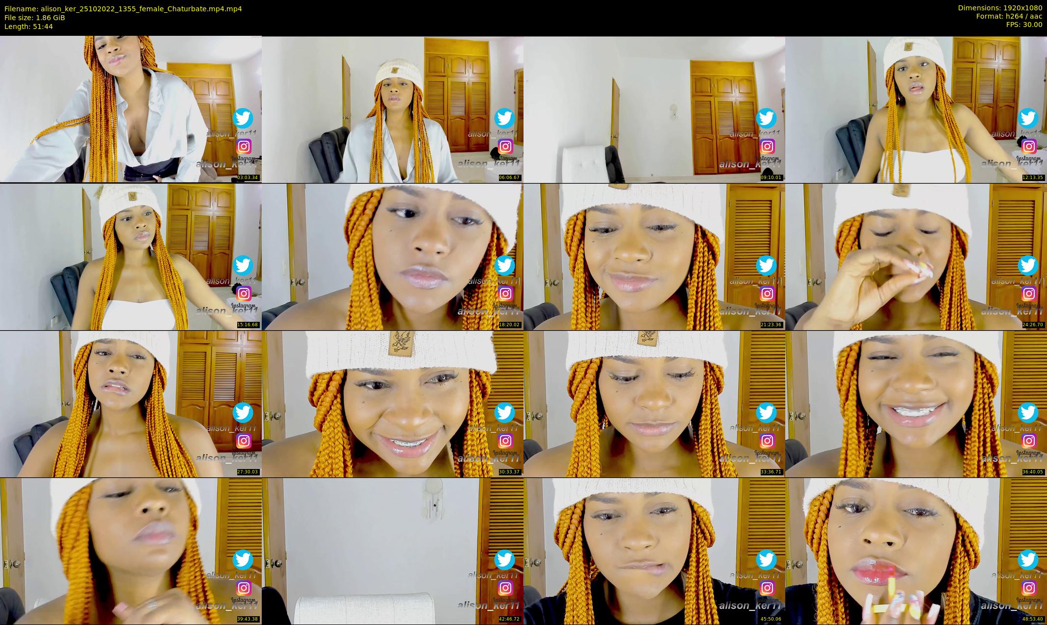 alison_ker — 52 minute Chaturbate female cam show recording, 1080p, Oct 25, 2022