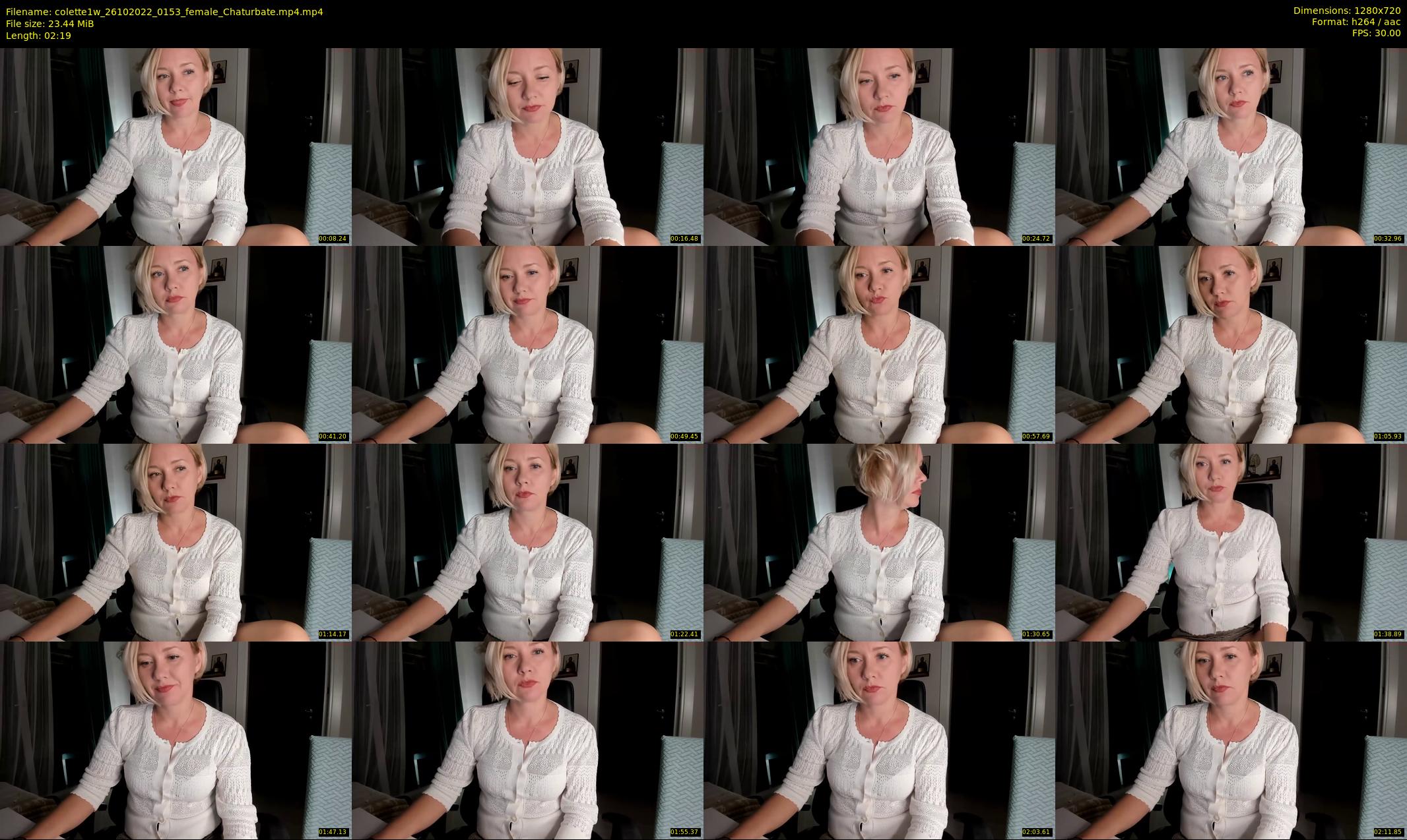 colette1w — 3 minute Chaturbate female cam show recording, 720p, Oct 26, 2022