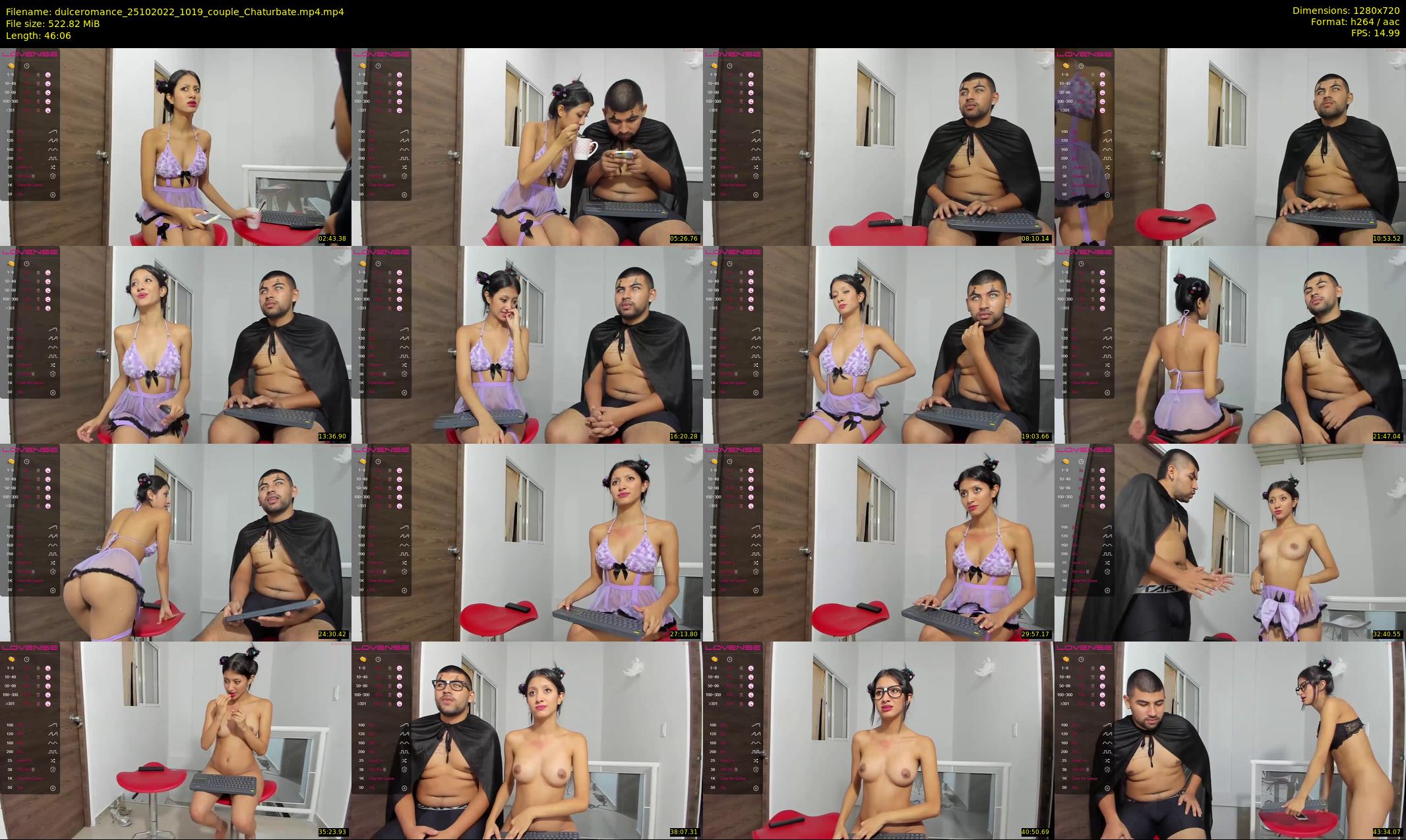 dulceromance — 47 minute Chaturbate couple cam show recording, 720p, Oct 25, 2022