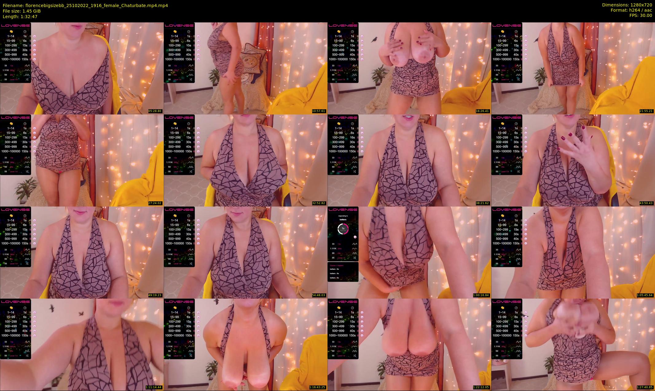 florencebigsizebb — 93 minute Chaturbate female cam show recording, 720p, Oct 25, 2022