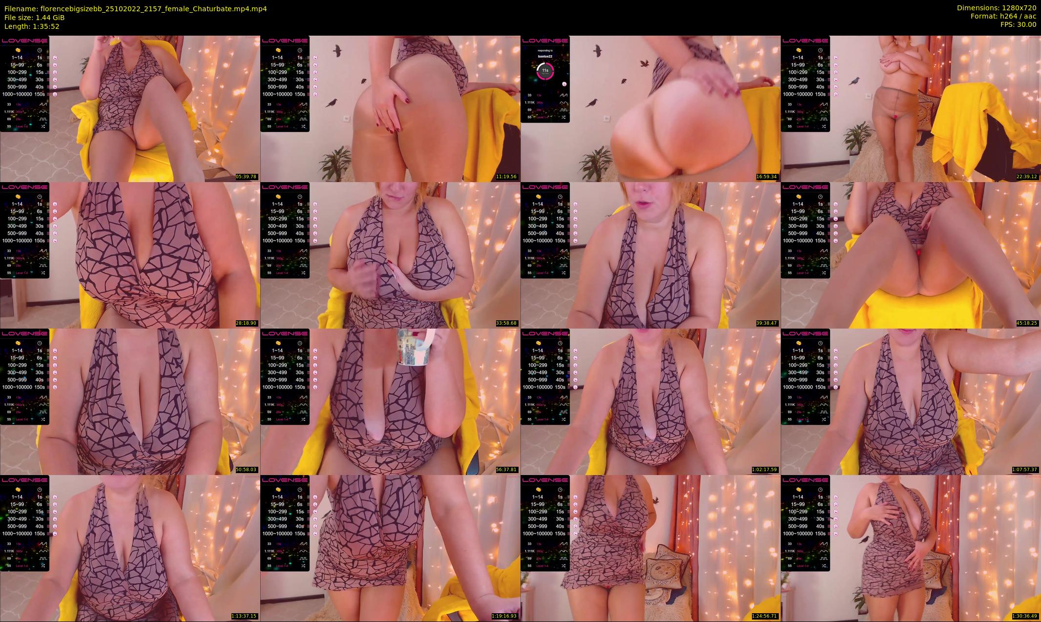 florencebigsizebb — 96 minute Chaturbate female cam show recording, 720p, Oct 25, 2022