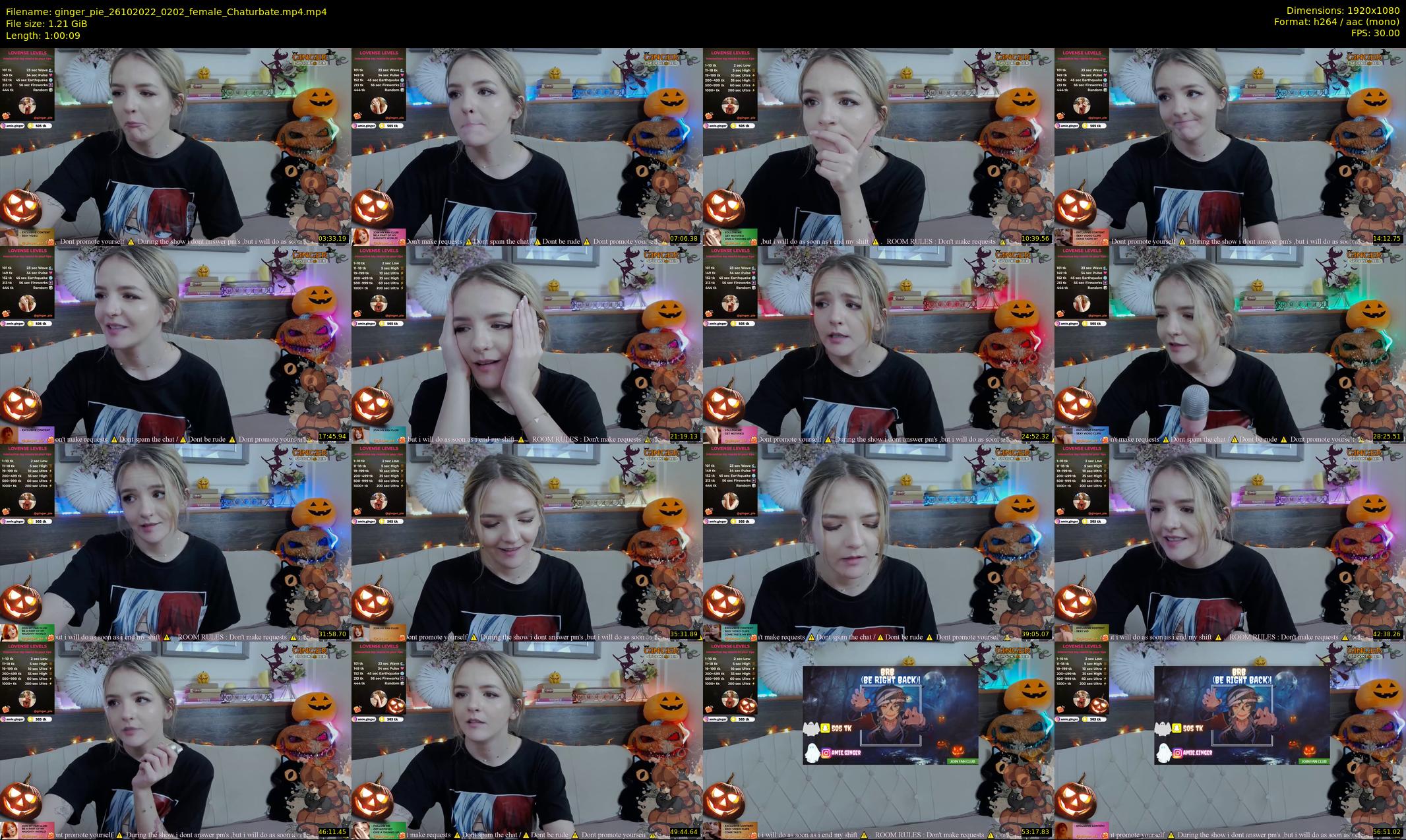 ginger_pie — 61 minute Chaturbate female cam show recording, 1080p, Oct 26, 2022