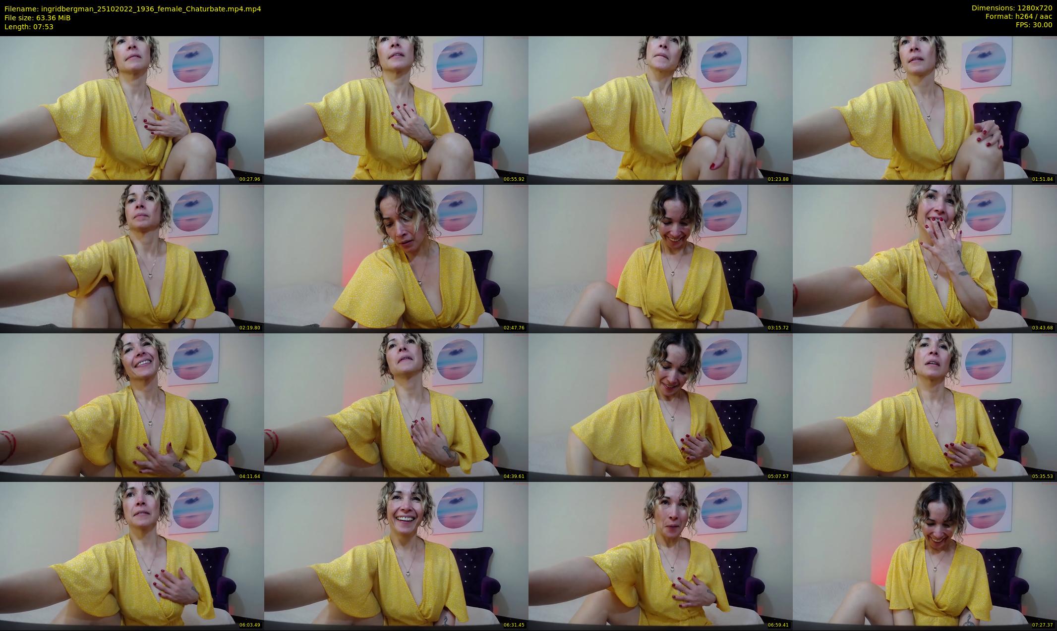 ingridbergman — 8 minute Chaturbate female cam show recording, 720p, Oct 25, 2022