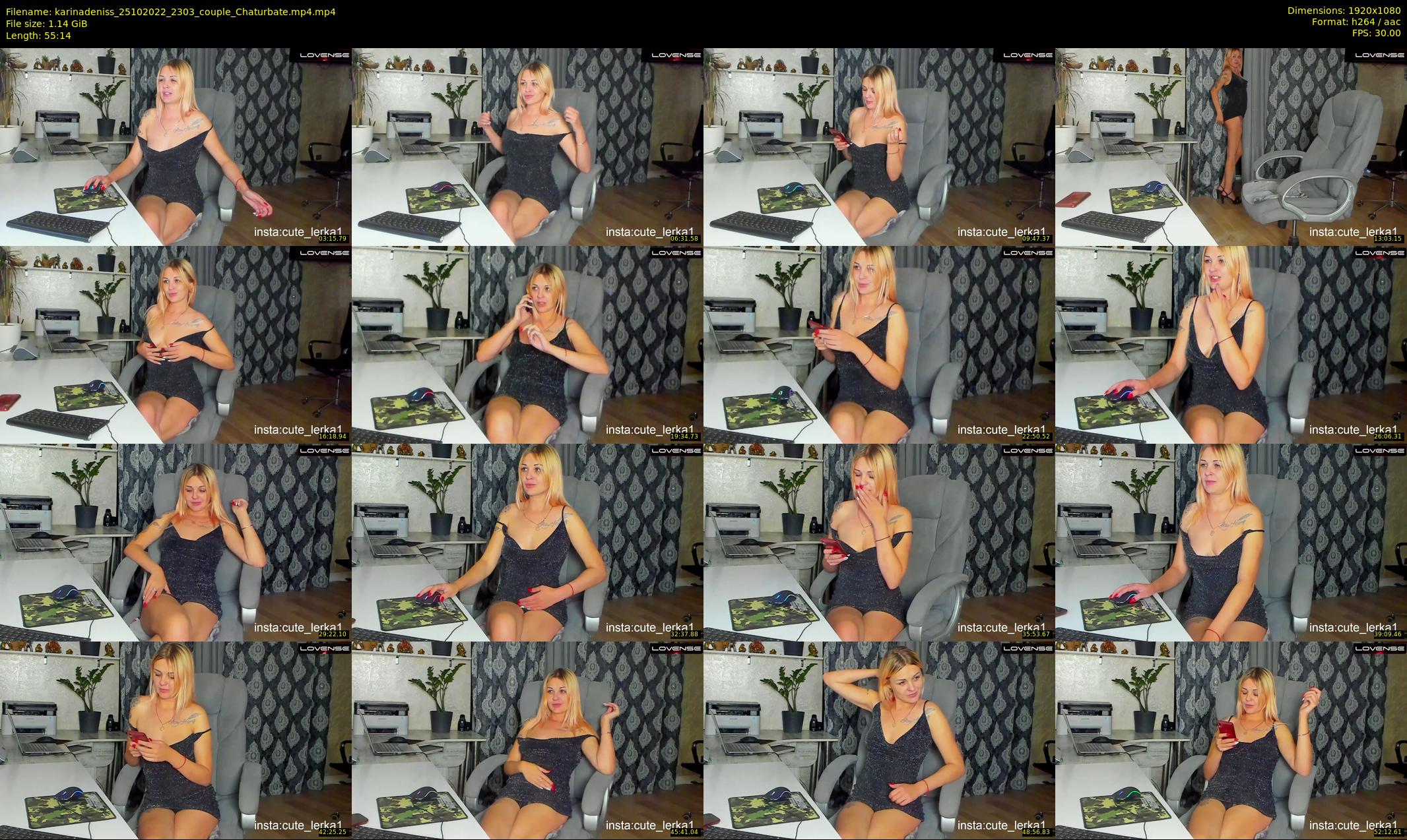 karinadeniss — 56 minute Chaturbate couple cam show recording, 1080p, Oct 25, 2022