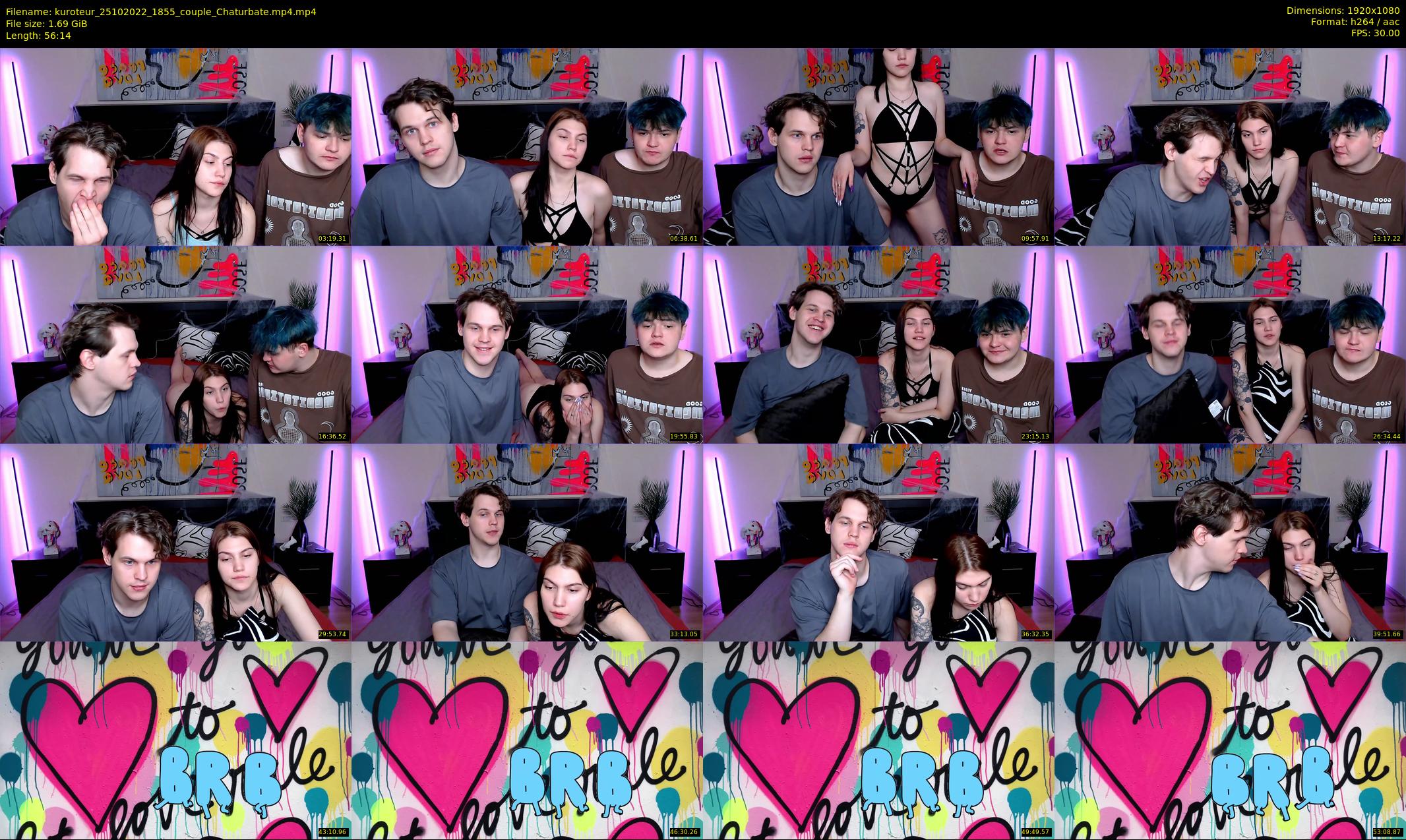 kuroteur — 57 minute Chaturbate couple cam show recording, 1080p, Oct 25, 2022