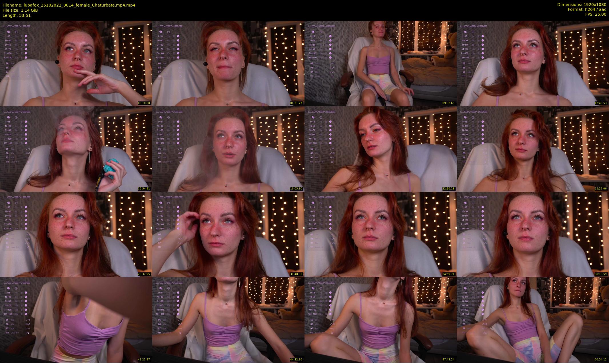 lubafox — 54 minute Chaturbate female cam show recording, 1080p, Oct 26, 2022