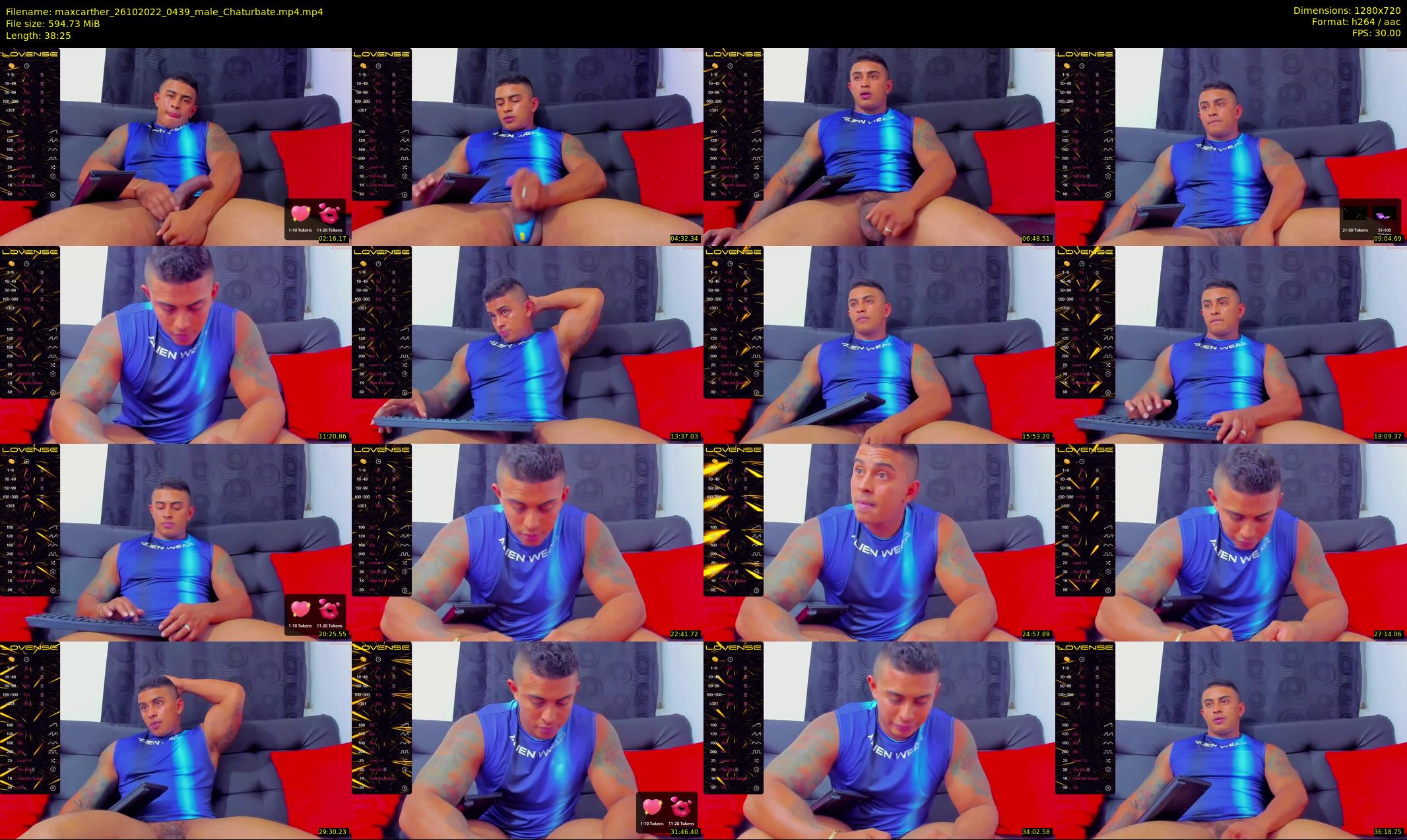 maxcarther — 39 minute Chaturbate male cam show recording, 720p, Oct 26, 2022