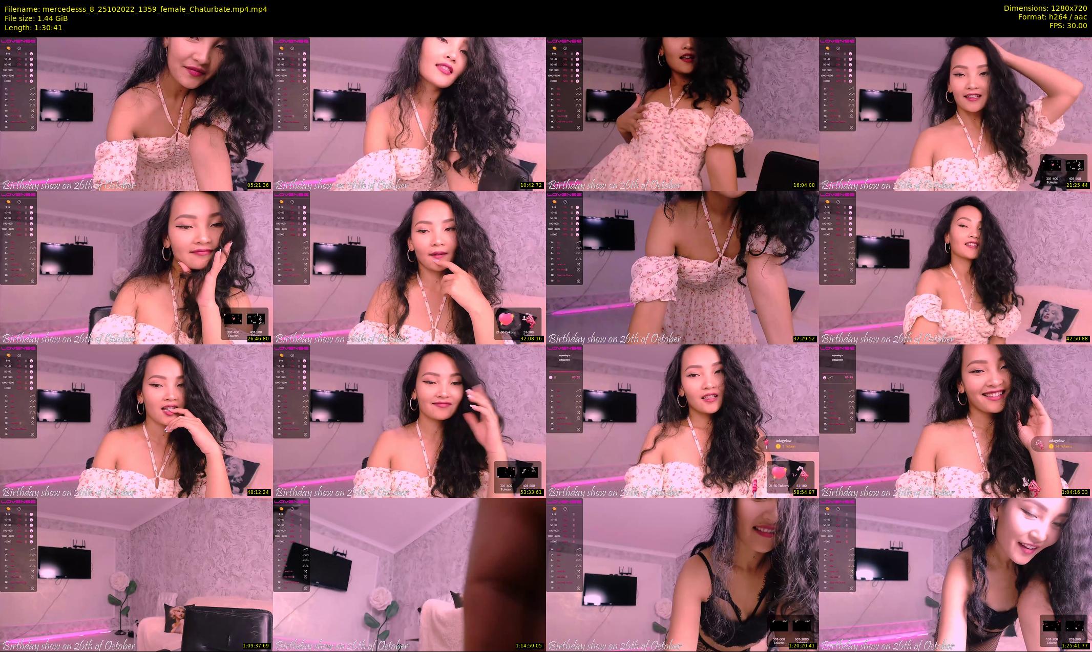 mercedesss_8 — 91 minute Chaturbate female cam show recording, 720p, Oct 25, 2022