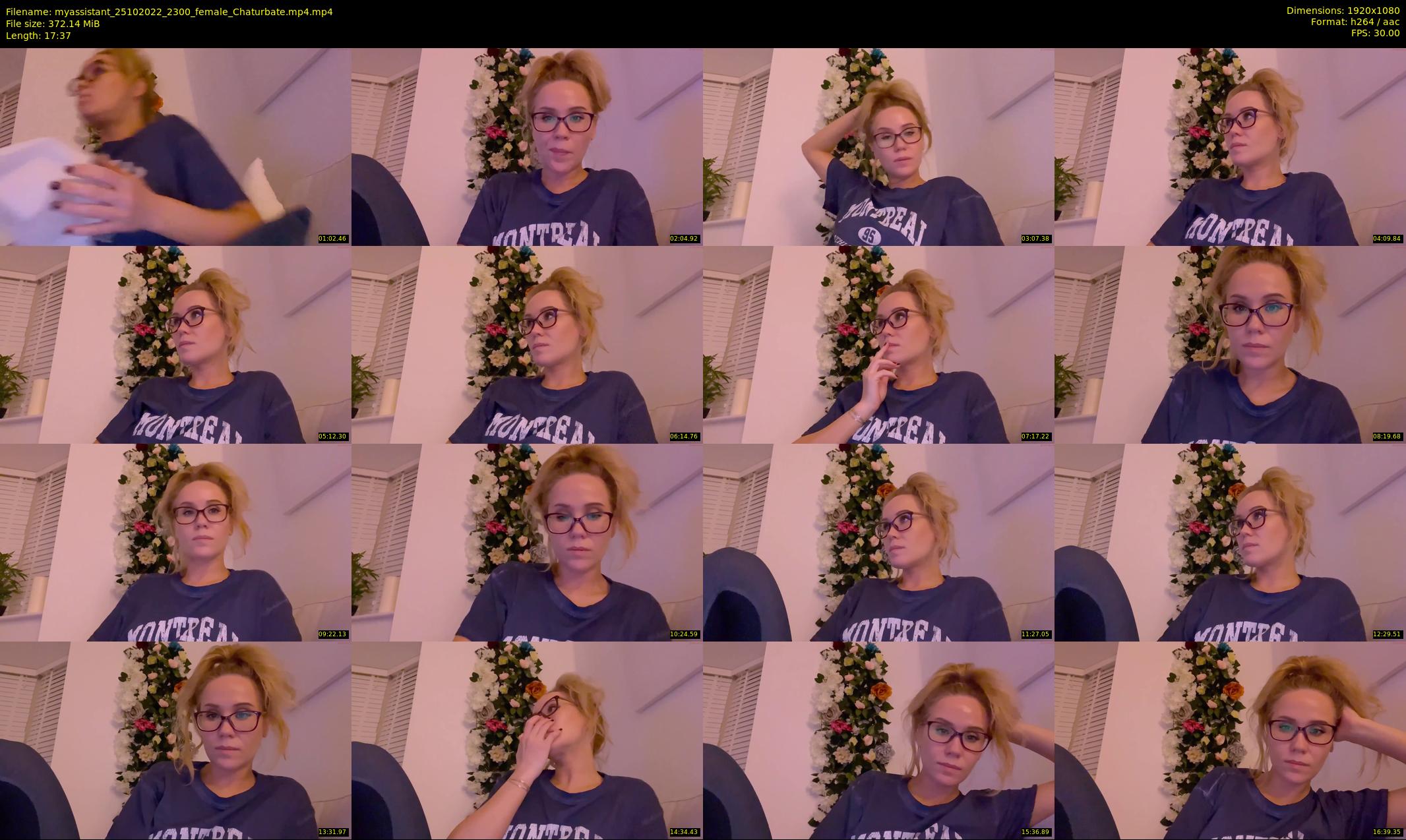 myassistant — 18 minute Chaturbate female cam show recording, 1080p, Oct 25, 2022
