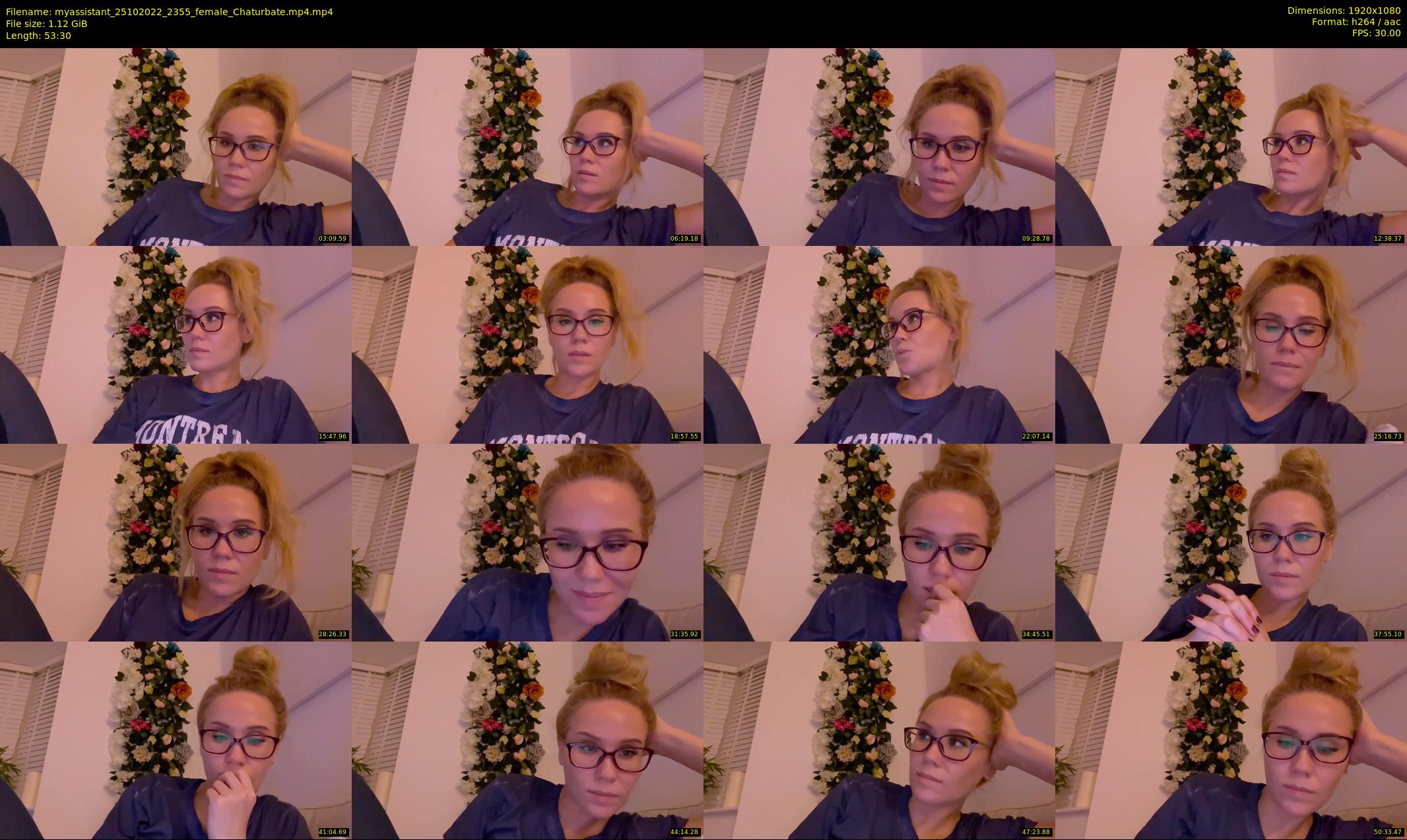 myassistant — 54 minute Chaturbate female cam show recording, 1080p, Oct 25, 2022