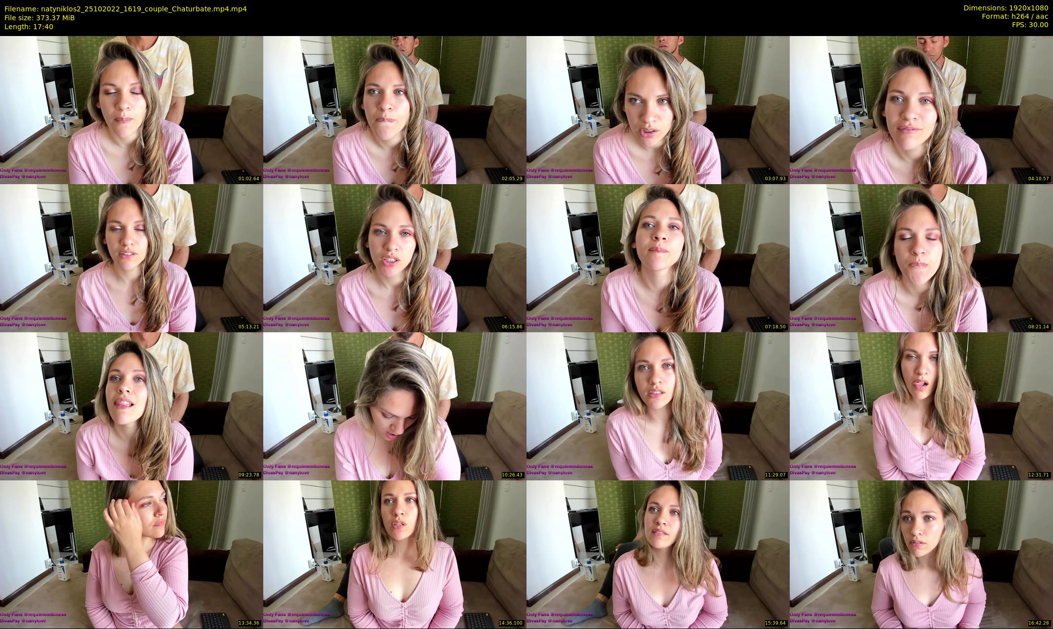 natyniklos2 — 18 minute Chaturbate couple cam show recording, 1080p, Oct 25, 2022