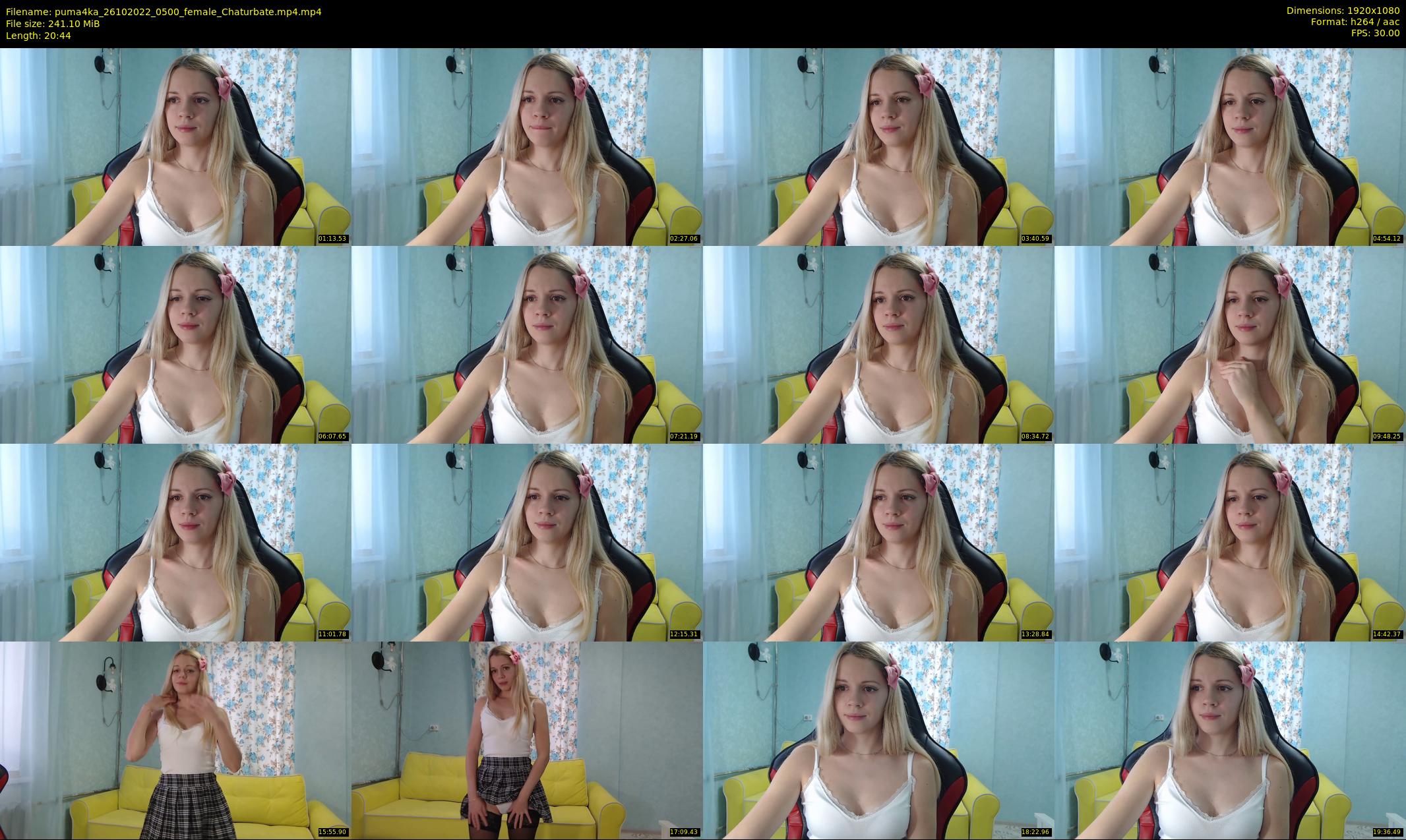 puma4ka — 21 minute Chaturbate female cam show recording, 1080p, Oct 26, 2022
