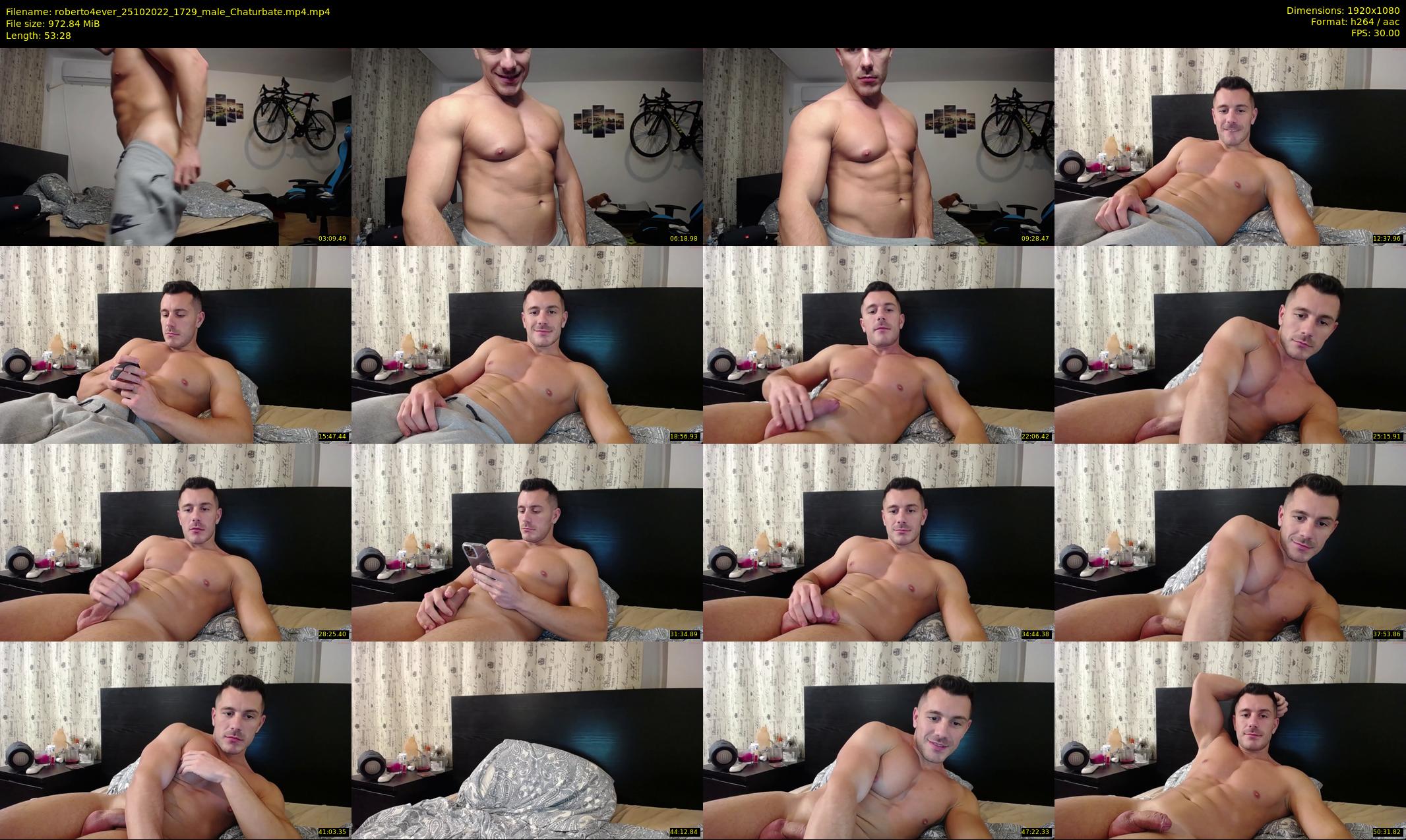 roberto4ever — 54 minute Chaturbate male cam show recording, 1080p, Oct 25, 2022