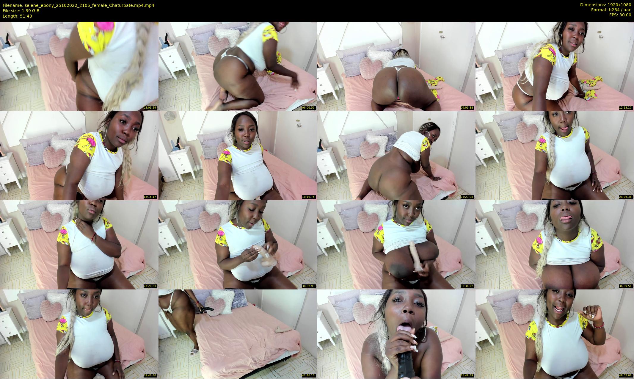 selene_ebony — 52 minute Chaturbate female cam show recording, 1080p, Oct 25, 2022