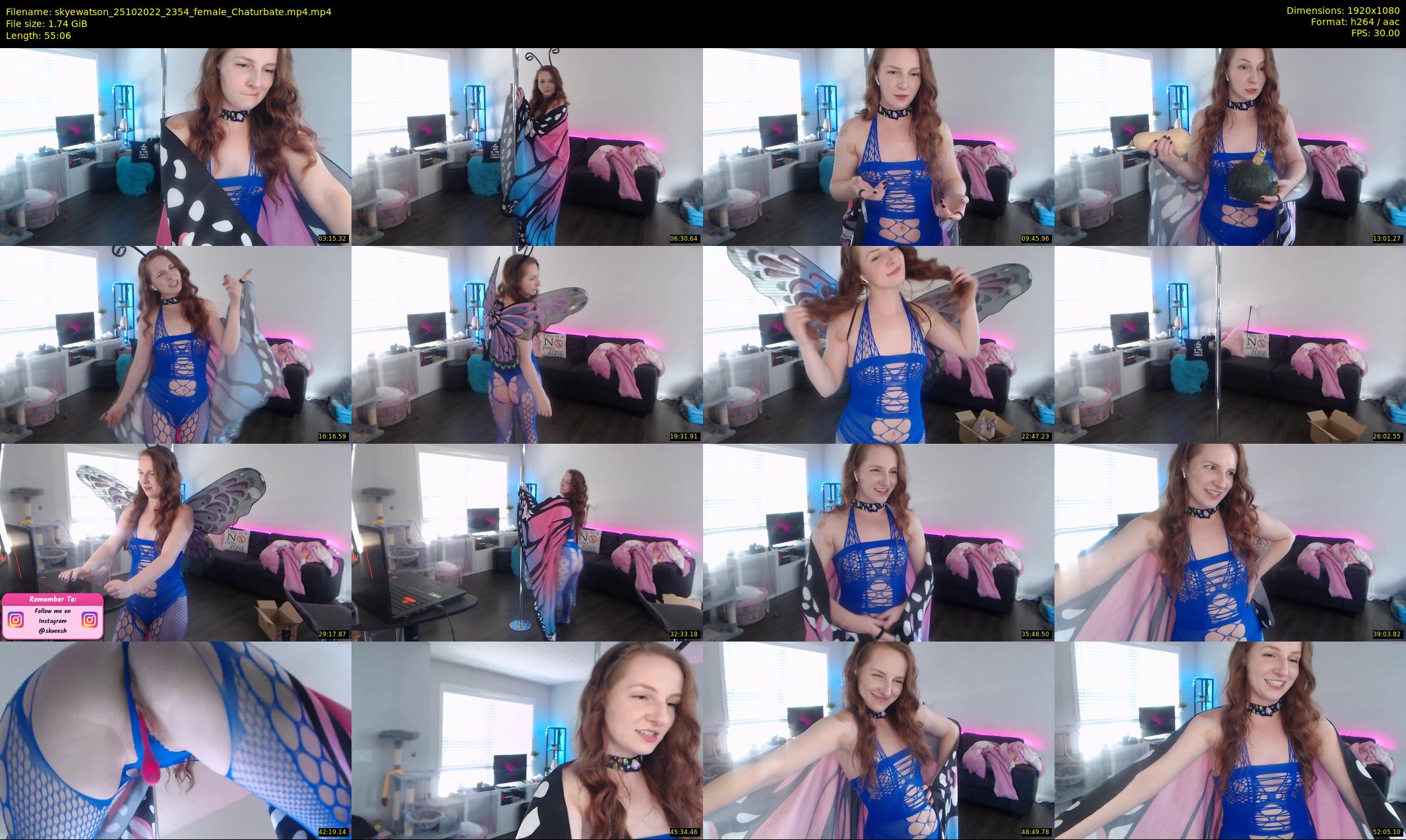 skyewatson — 56 minute Chaturbate female cam show recording, 1080p, Oct 25, 2022