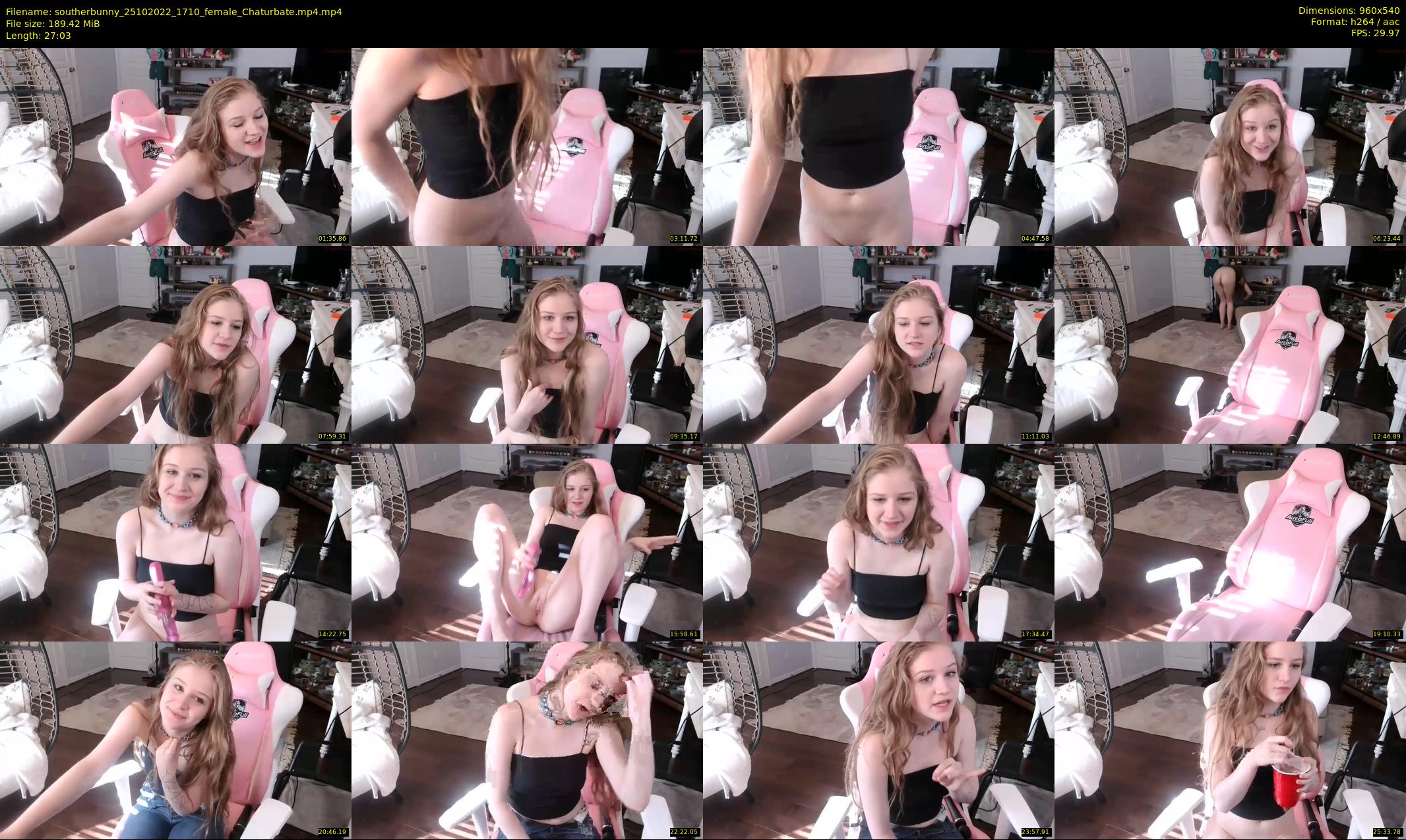 southerbunny — 28 minute Chaturbate female cam show recording, 480p, Oct 25, 2022
