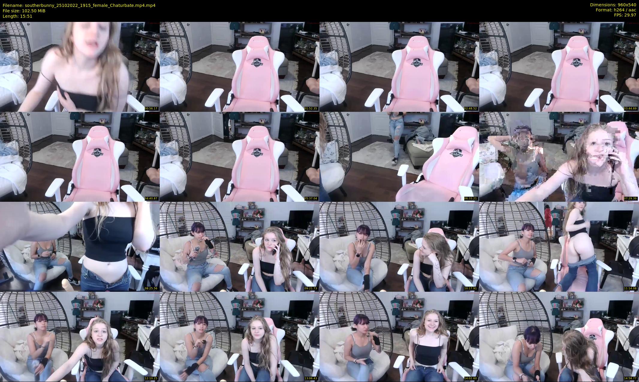 southerbunny — 16 minute Chaturbate female cam show recording, 480p, Oct 25, 2022