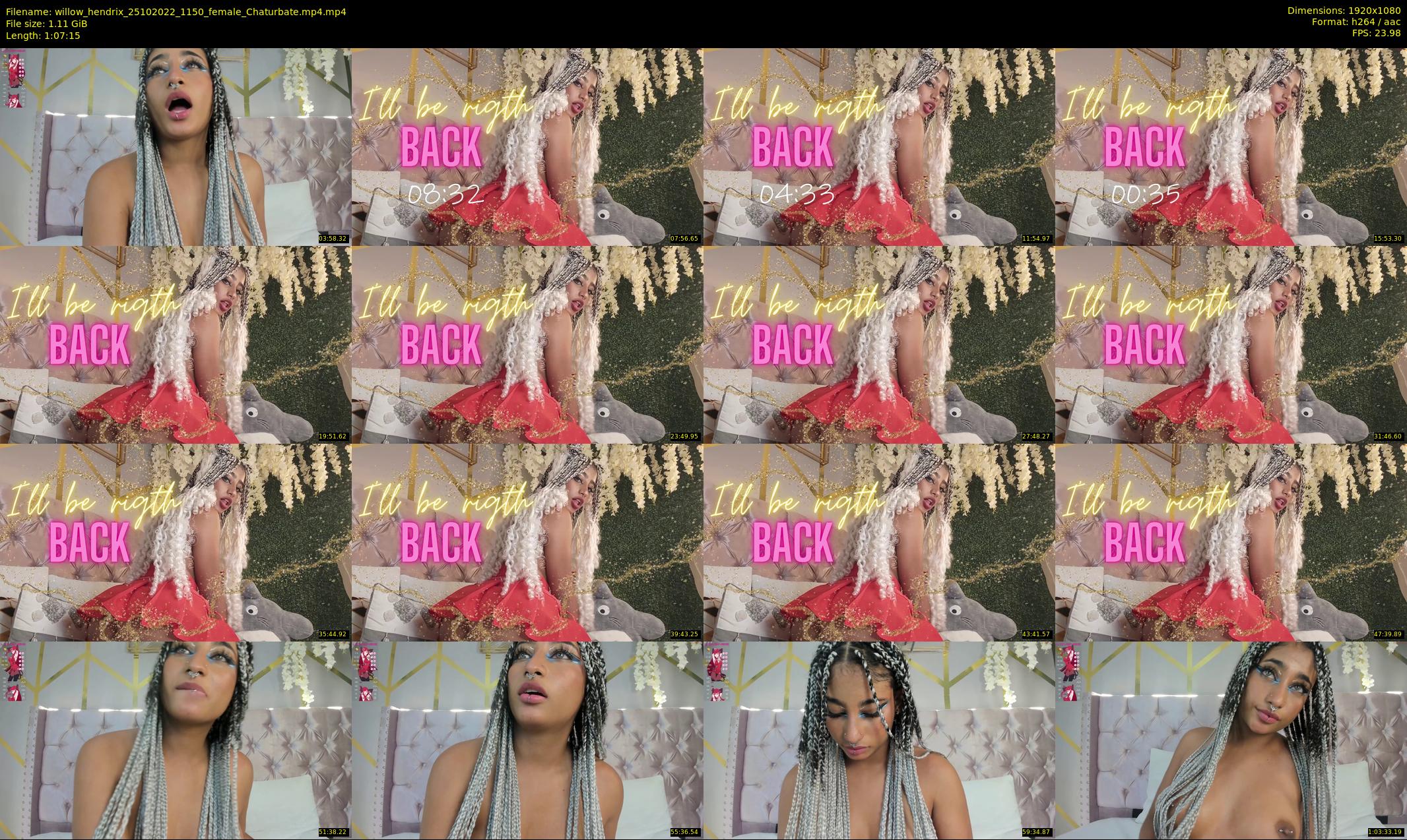 willow_hendrix — 68 minute Chaturbate female cam show recording, 1080p, Oct 25, 2022