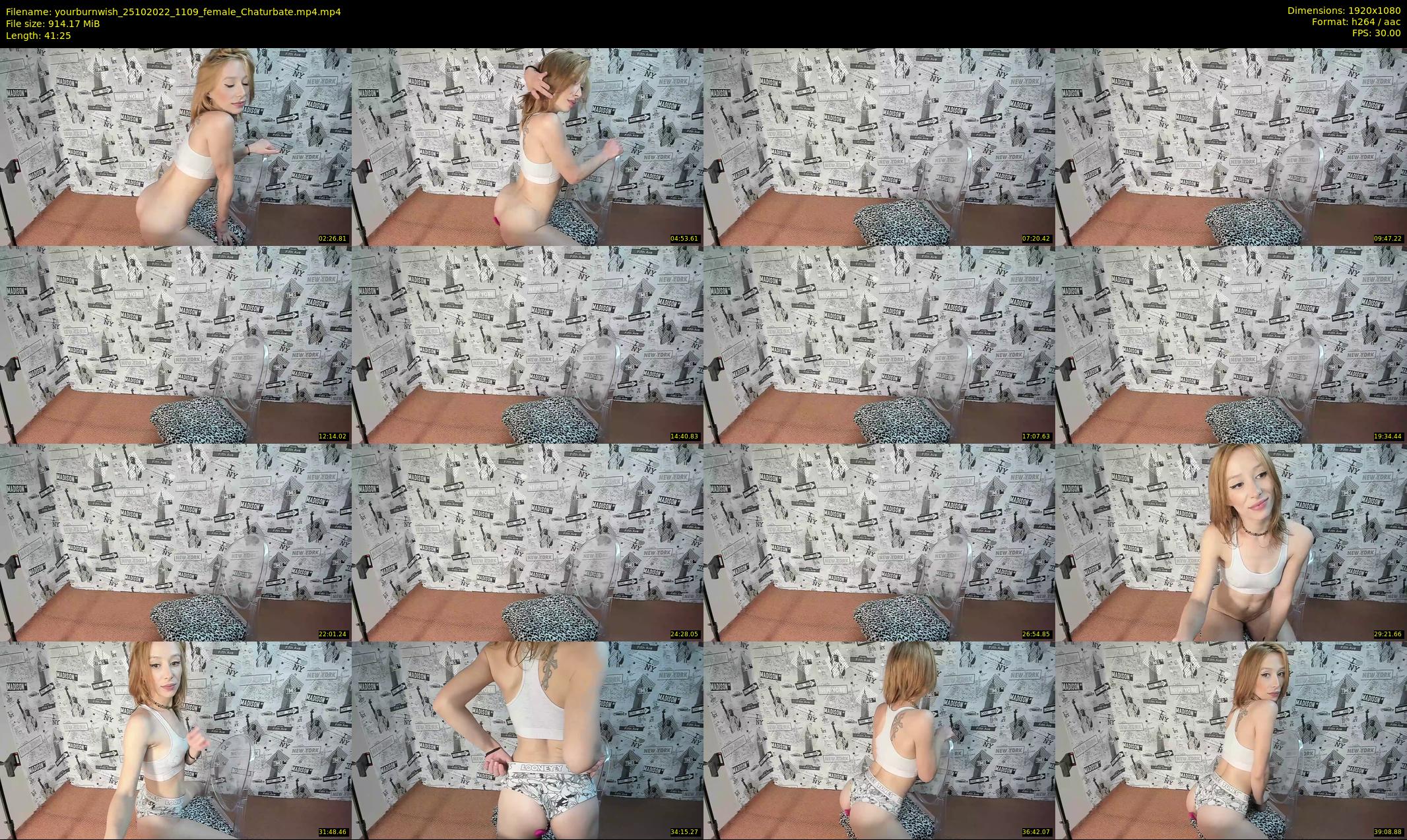 yourburnwish — 42 minute Chaturbate female cam show recording, 1080p, Oct 25, 2022