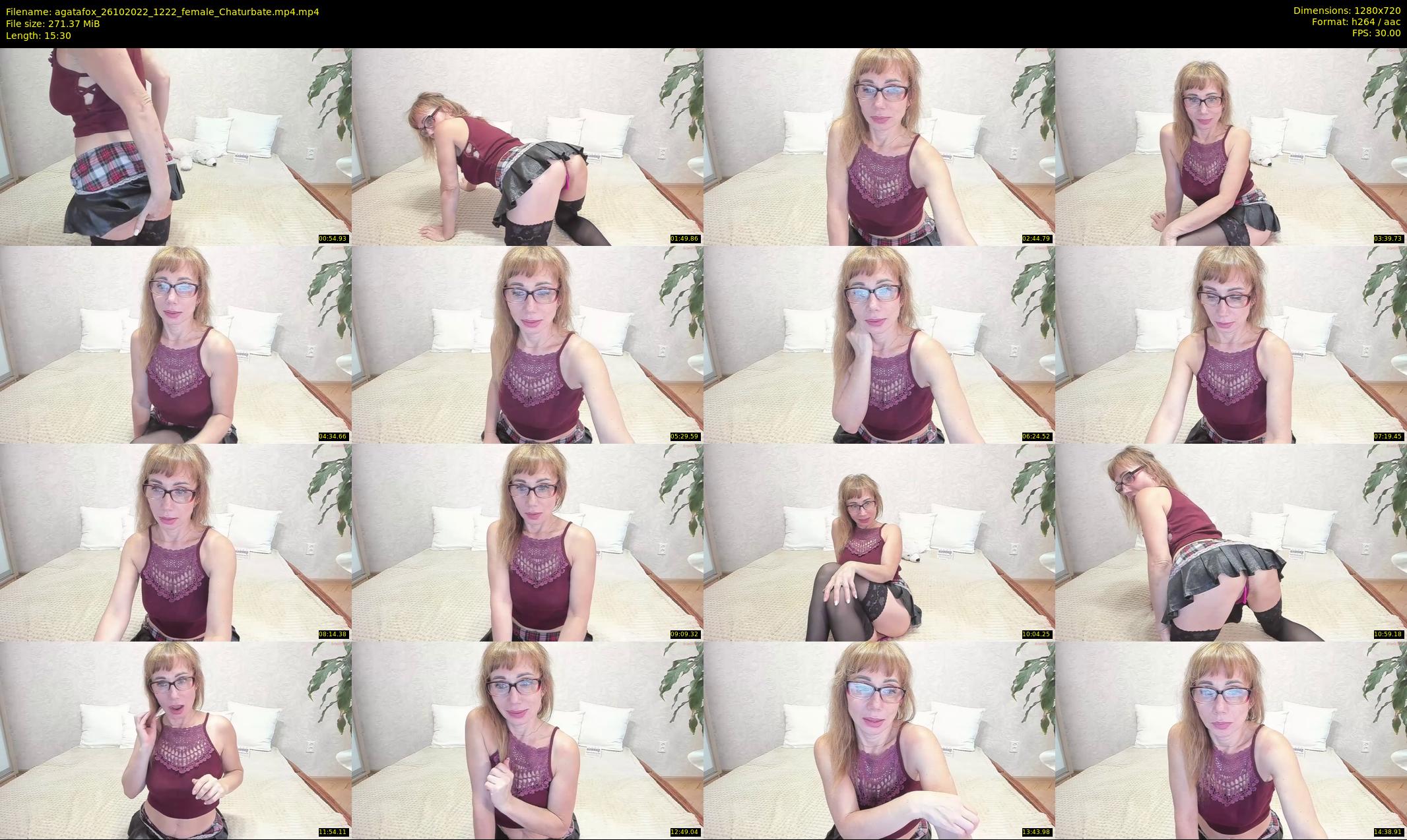 agatafox — 16 minute Chaturbate female cam show recording, 720p, Oct 26, 2022