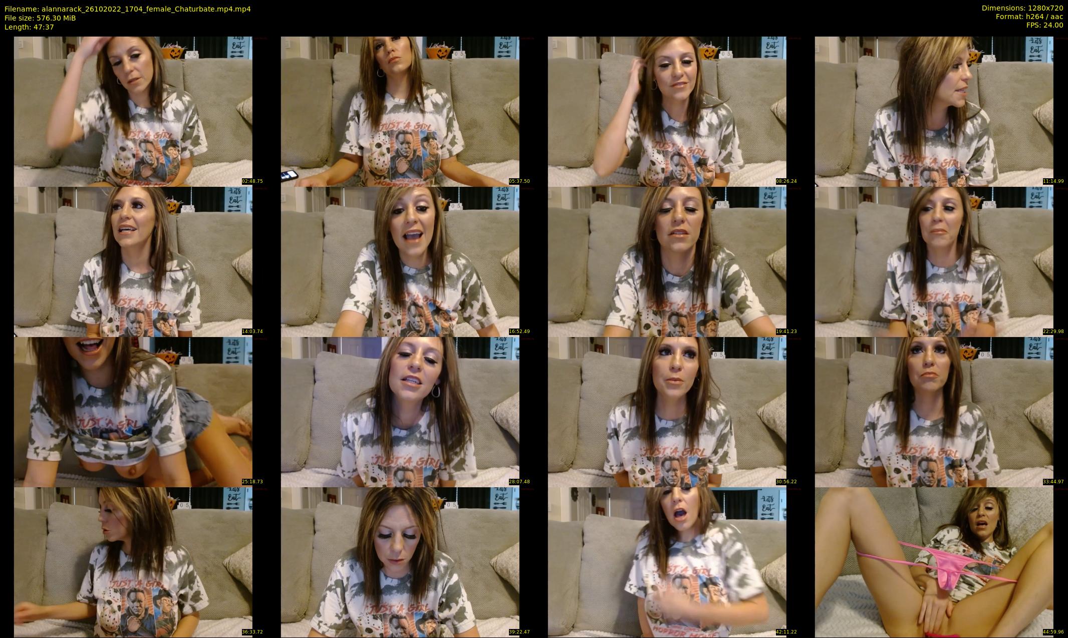 alannarack — 48 minute Chaturbate female cam show recording, 720p, Oct 26, 2022