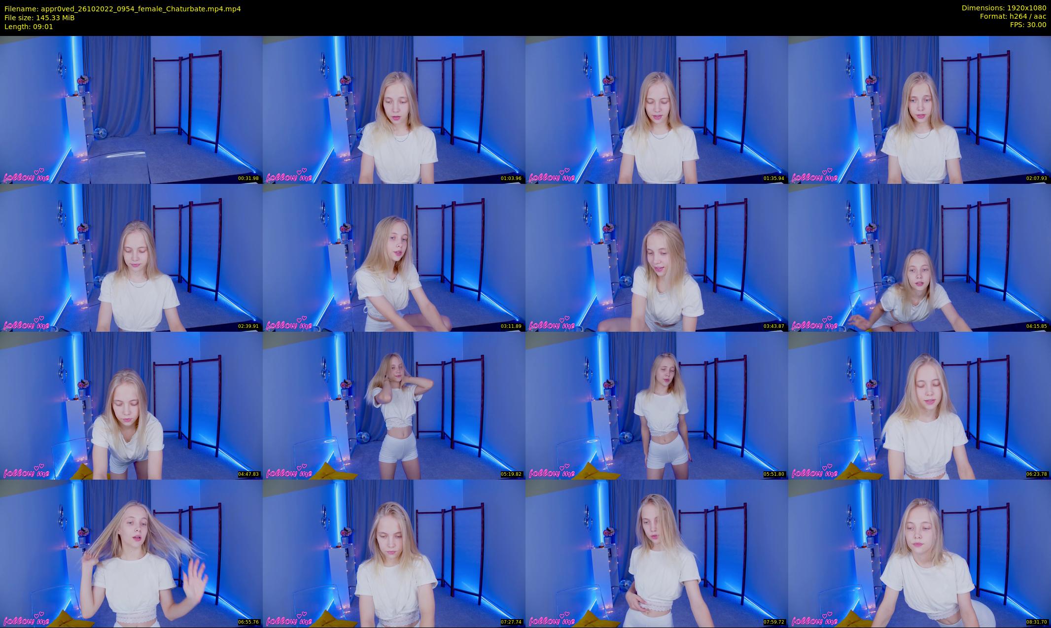 appr0ved — 10 minute Chaturbate female cam show recording, 1080p, Oct 26, 2022