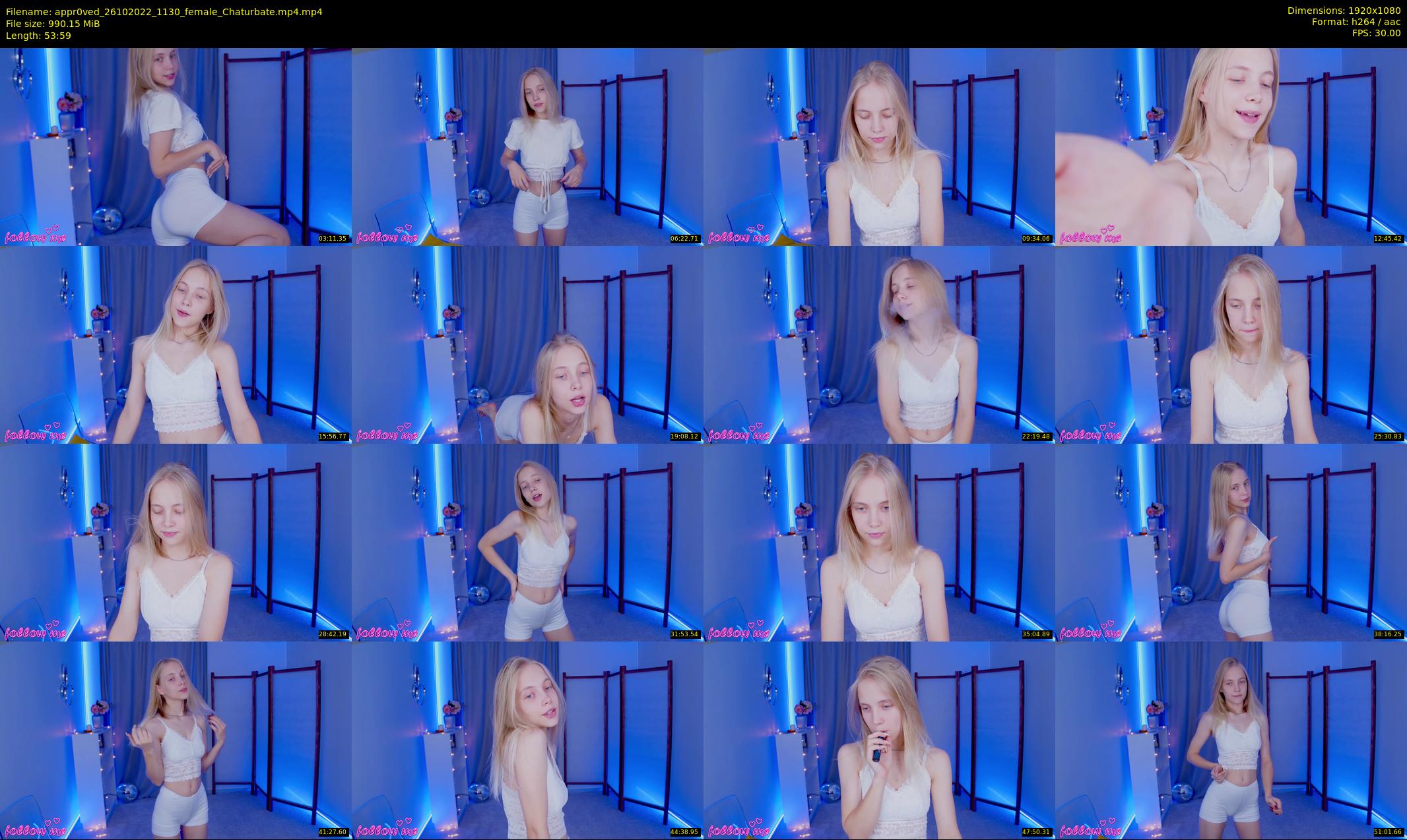 appr0ved — 54 minute Chaturbate female cam show recording, 1080p, Oct 26, 2022