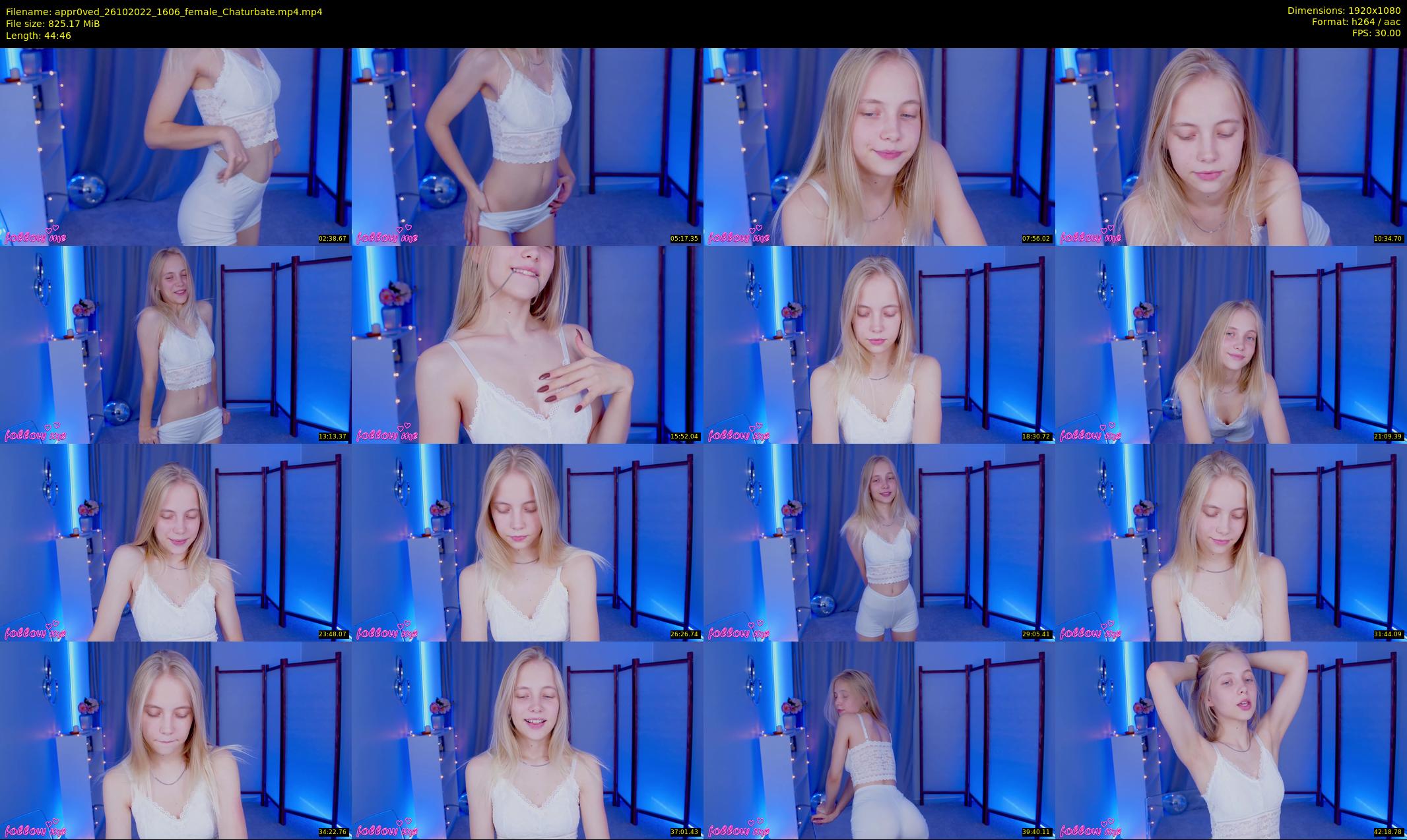 appr0ved — 45 minute Chaturbate female cam show recording, 1080p, Oct 26, 2022