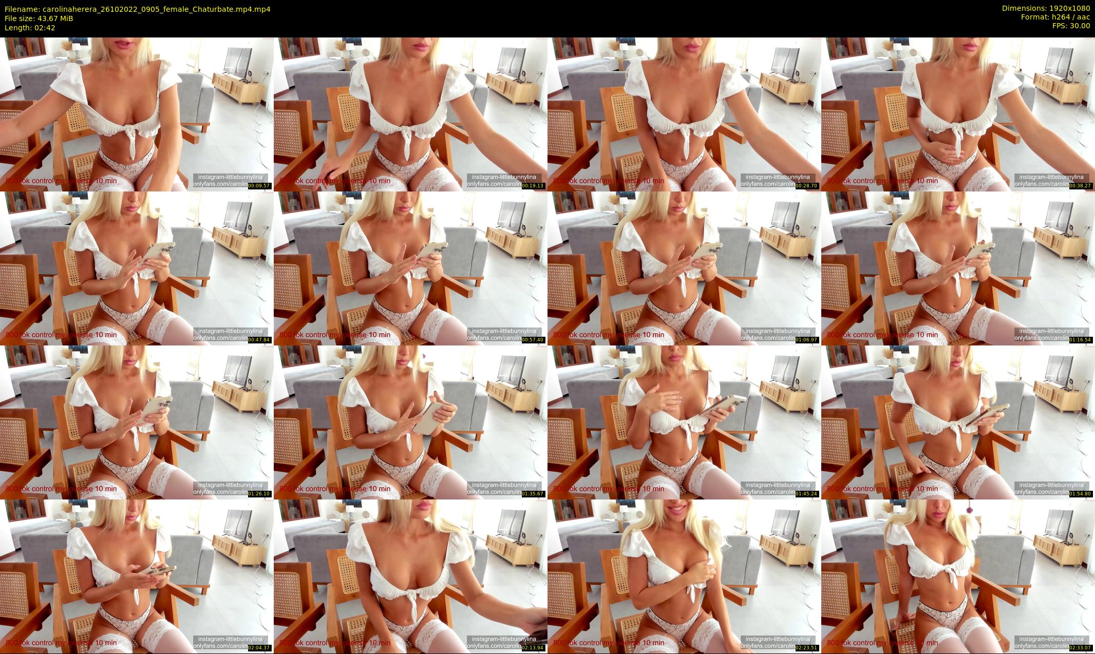 carolinaherera — 3 minute Chaturbate female cam show recording, 1080p, Oct 26, 2022