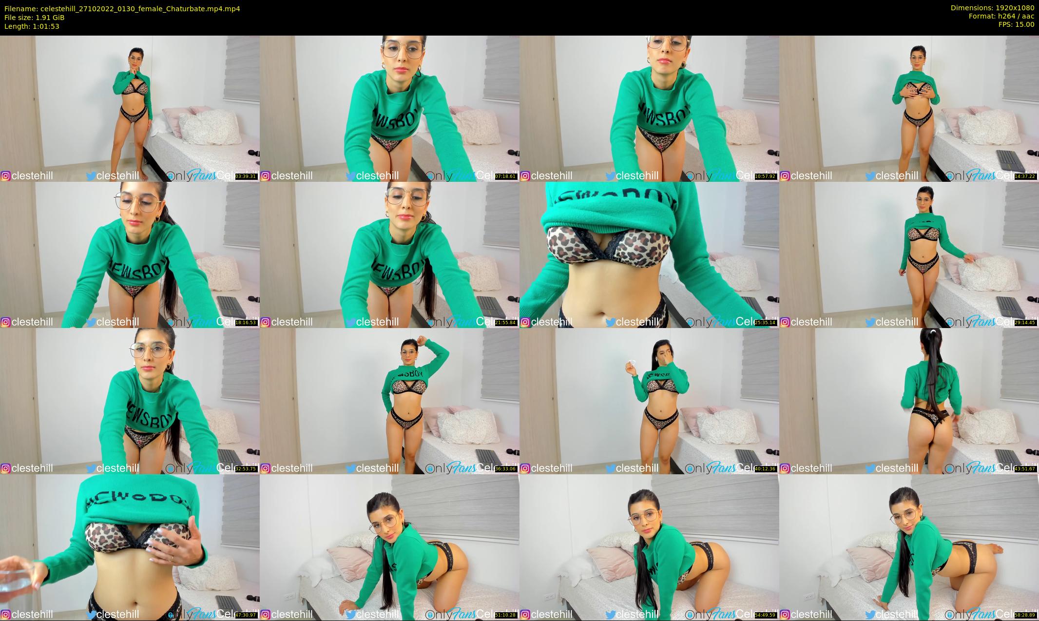 celestehill — 62 minute Chaturbate female cam show recording, 1080p, Oct 27, 2022