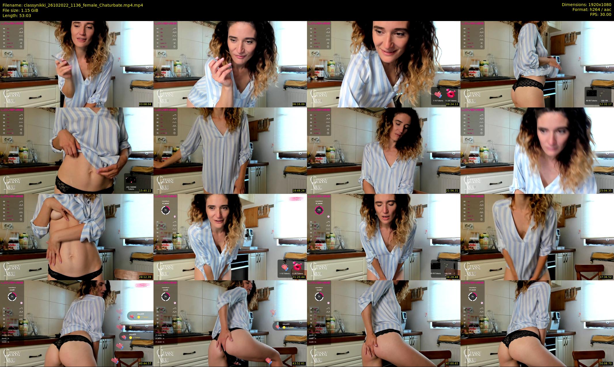 classynikki — 54 minute Chaturbate female cam show recording, 1080p, Oct 26, 2022
