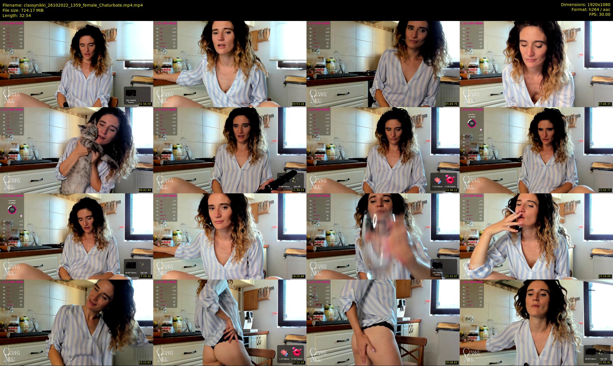 classynikki — 33 minute Chaturbate female cam show recording, 1080p, Oct 26, 2022