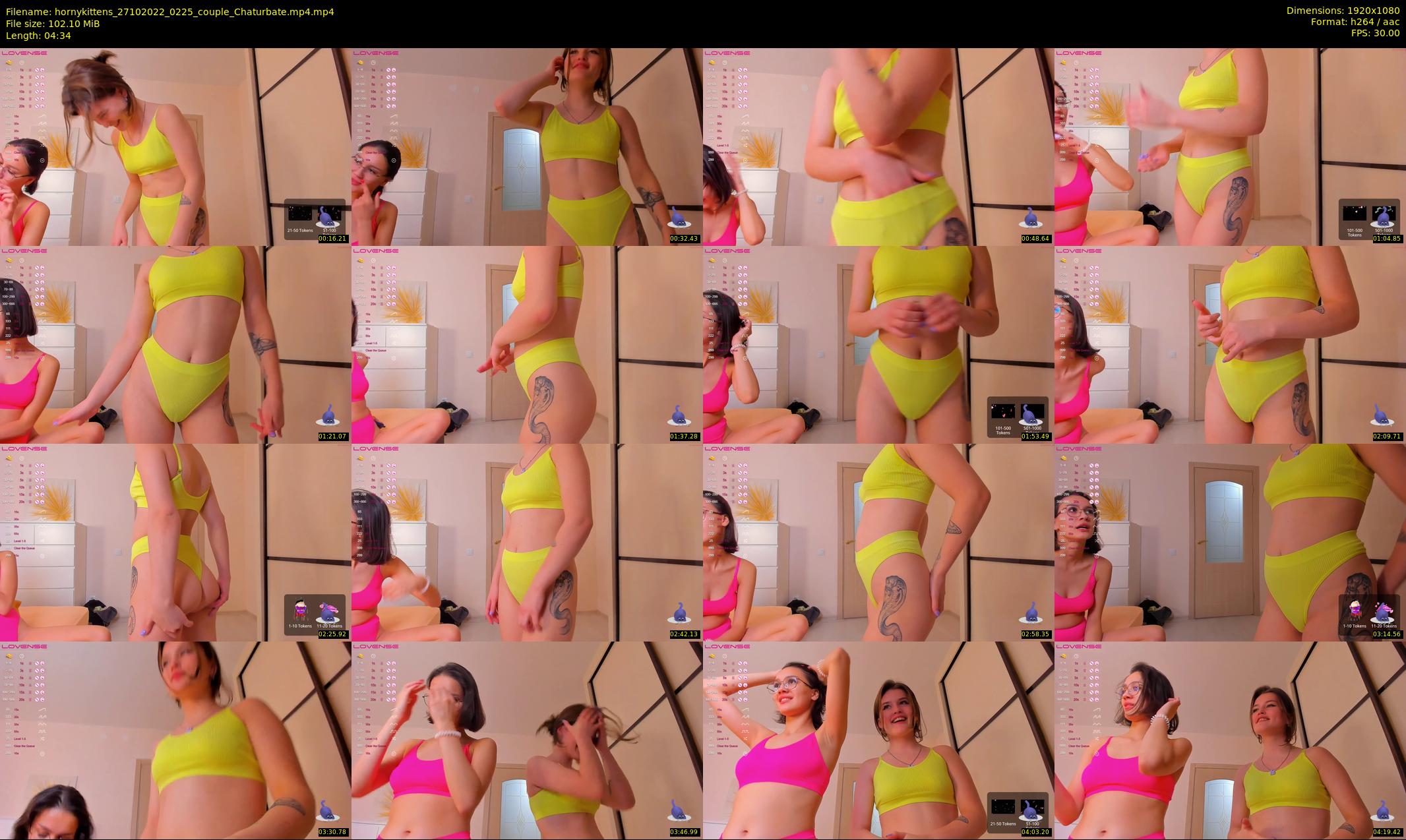 hornykittens — 5 minute Chaturbate couple cam show recording, 1080p, Oct 27, 2022