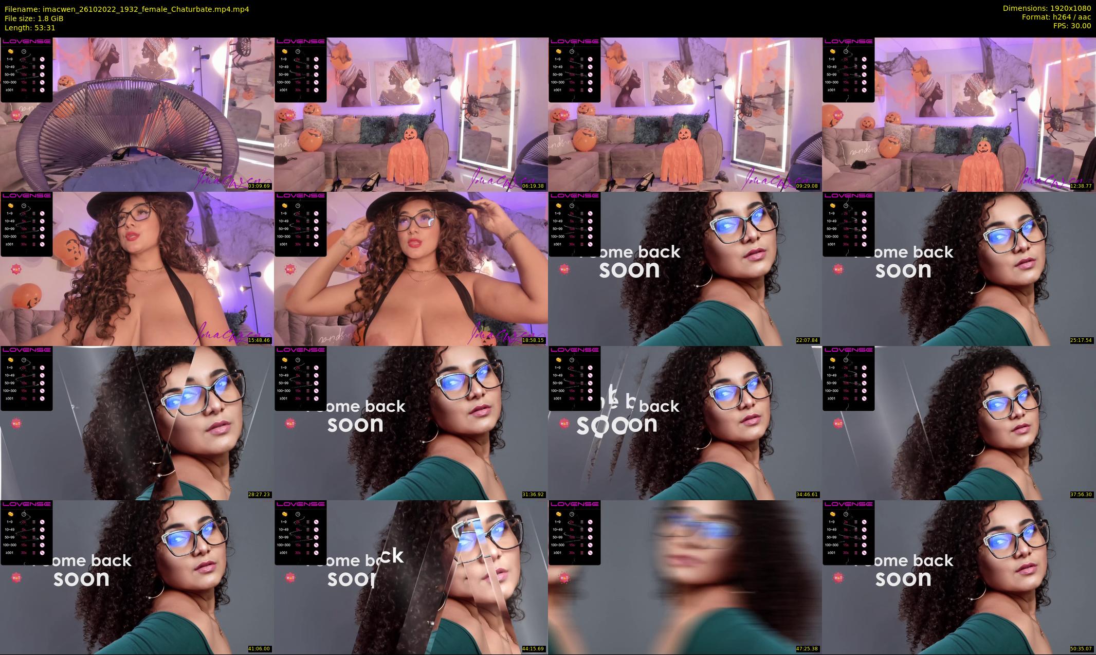 imacwen — 54 minute Chaturbate female cam show recording, 1080p, Oct 26, 2022